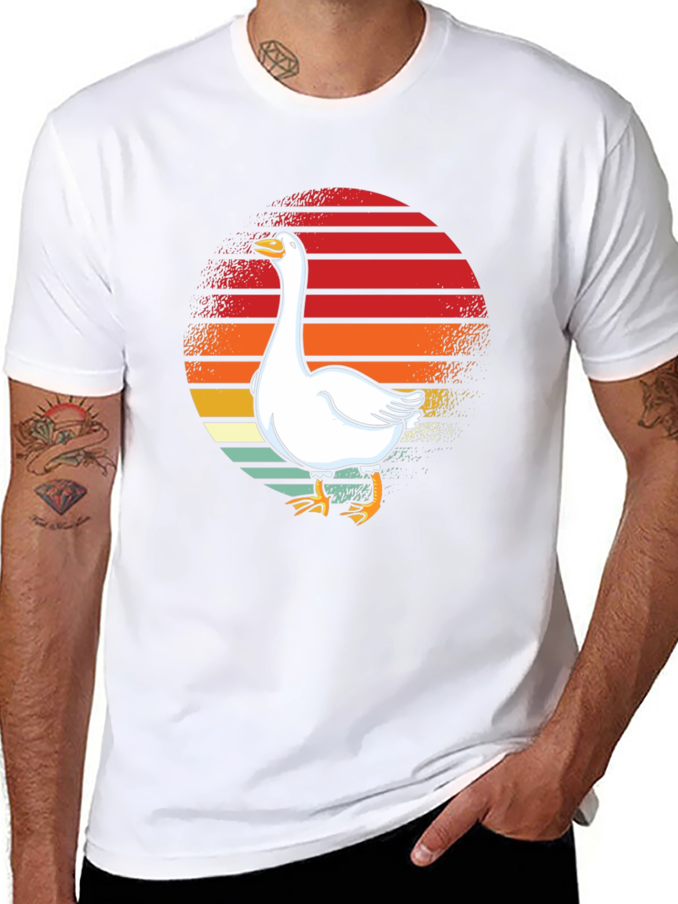 Retro Goose Graphic Tee - Stylish Comfort