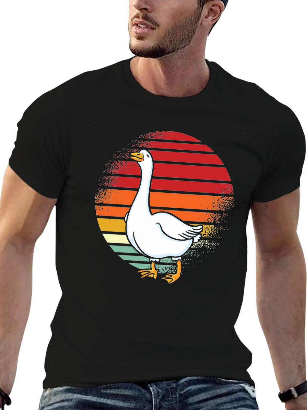 Retro Goose Graphic Tee - Stylish Comfort