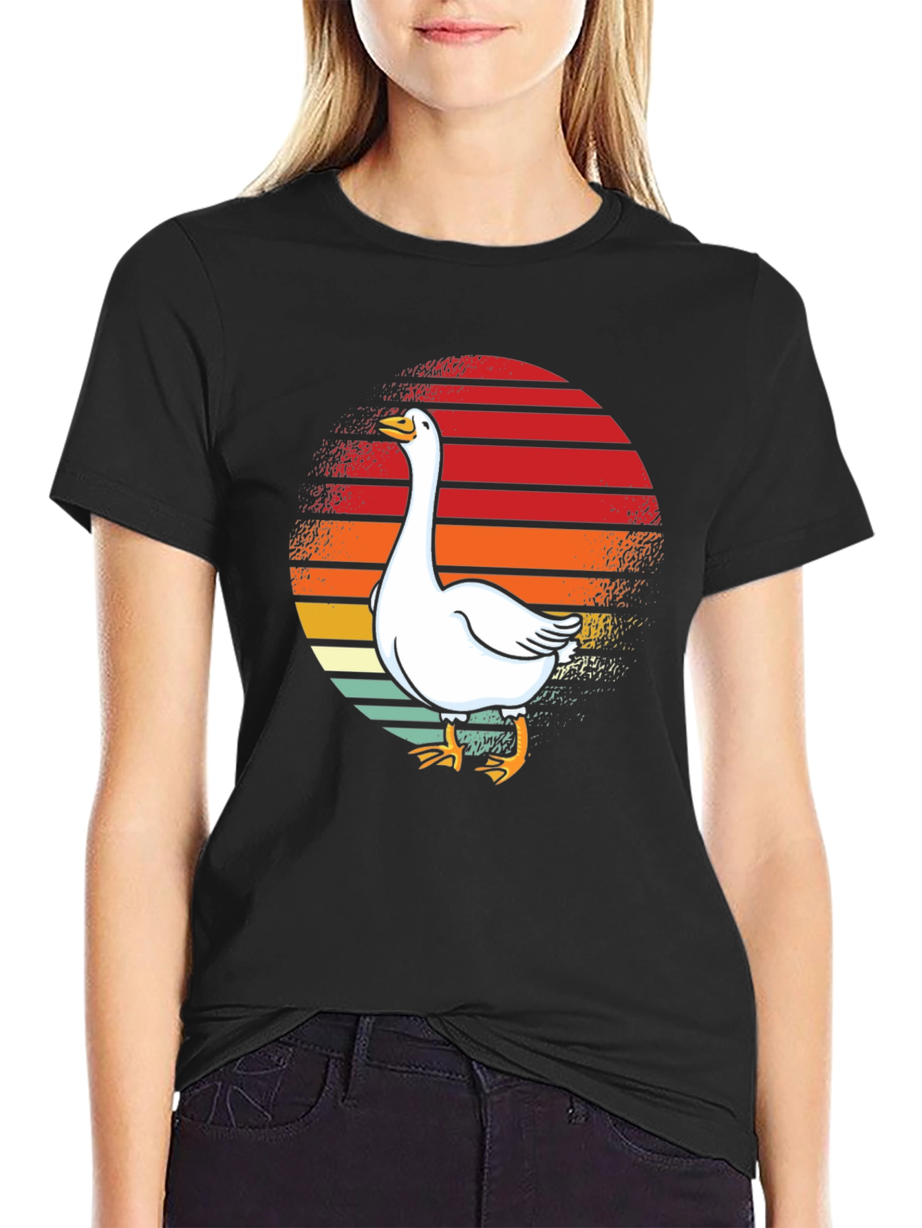 Retro Goose Graphic Tee - Stylish Comfort