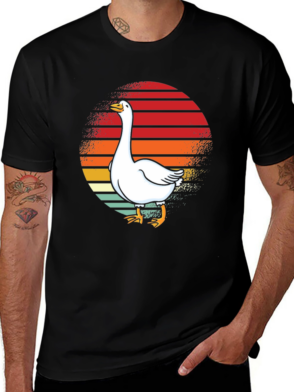 Retro Goose Graphic Tee - Stylish Comfort