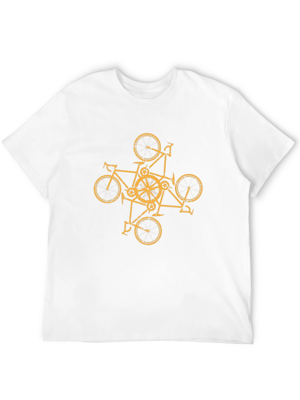 Bicycle Mandala Graphic Tee - Black Cotton Blend