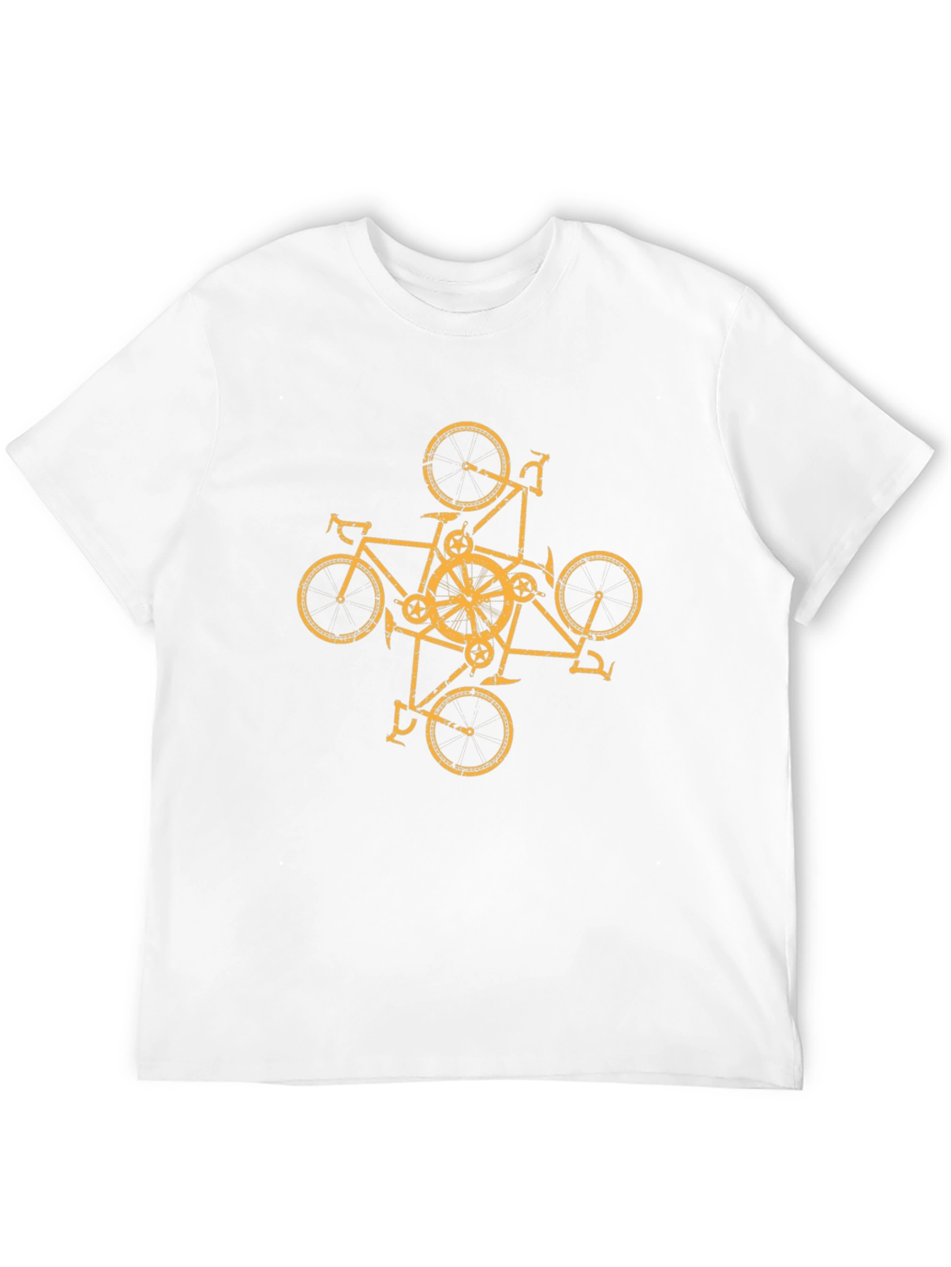 Bicycle Mandala Graphic Tee - Black Cotton Blend