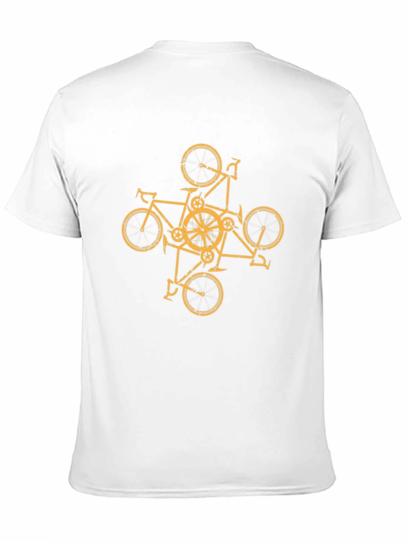 Bicycle Mandala Graphic Tee - Black Cotton Blend