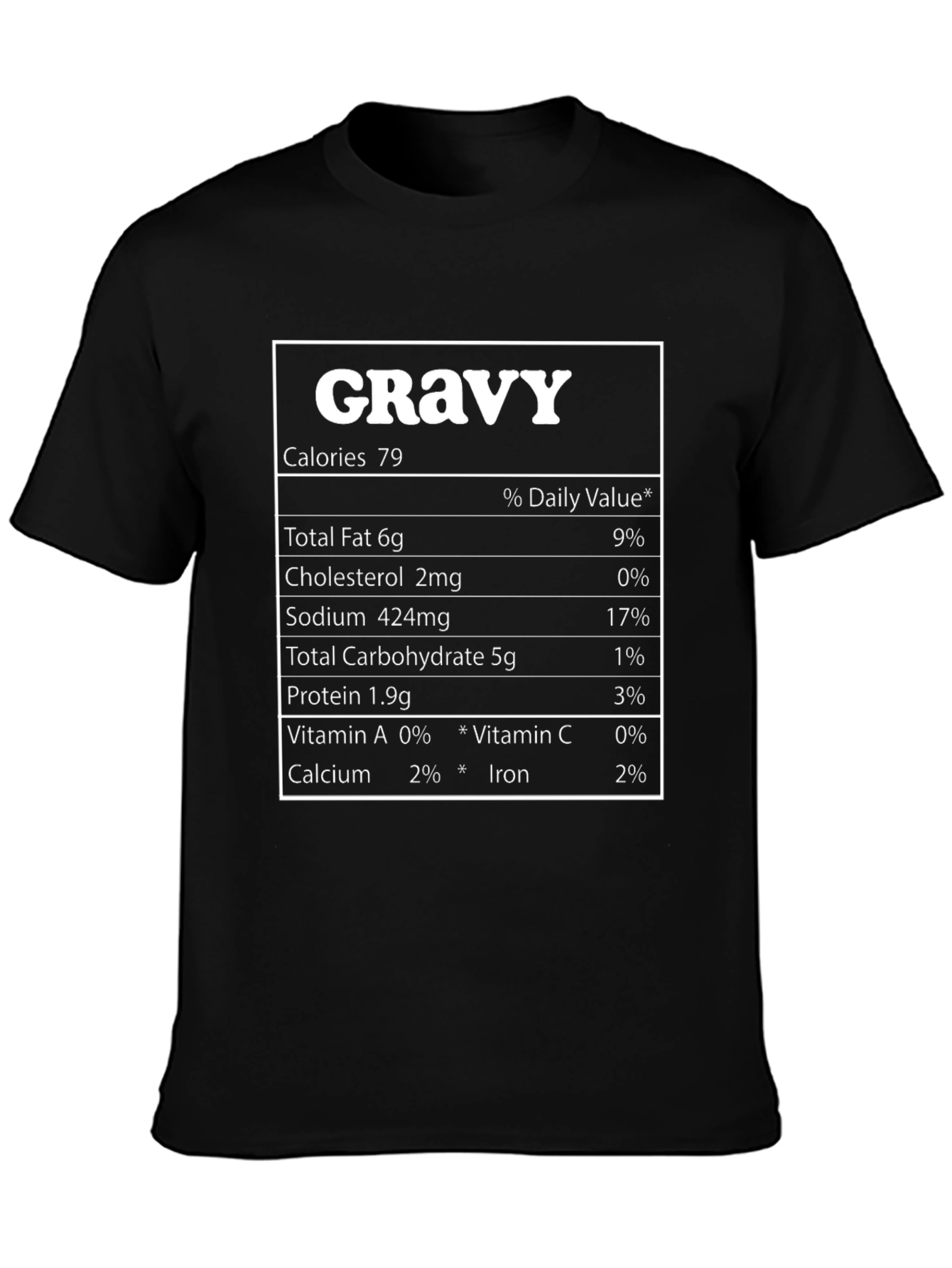 Funny Gravy Nutrition Facts T-Shirt