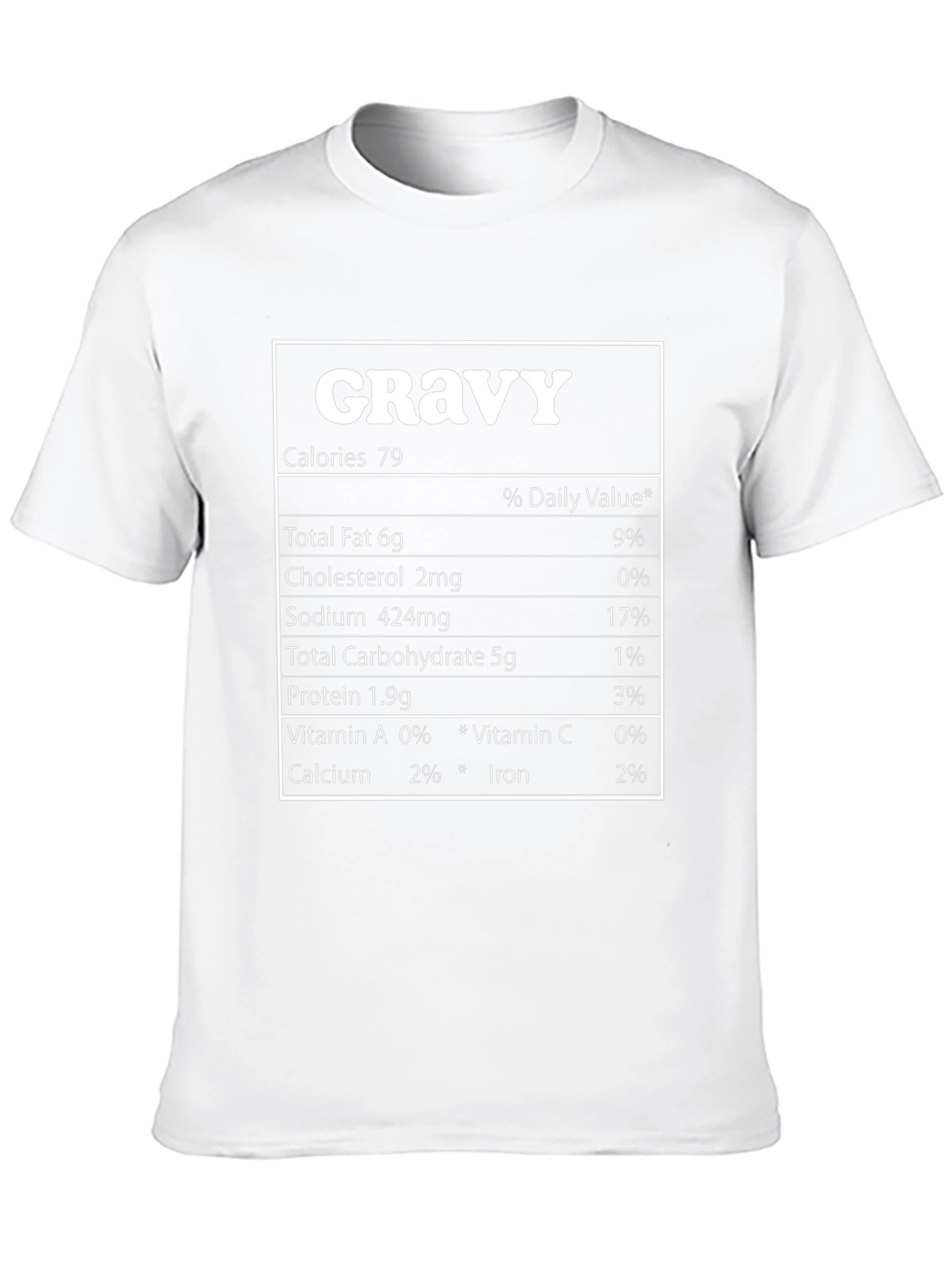 Funny Gravy Nutrition Facts T-Shirt