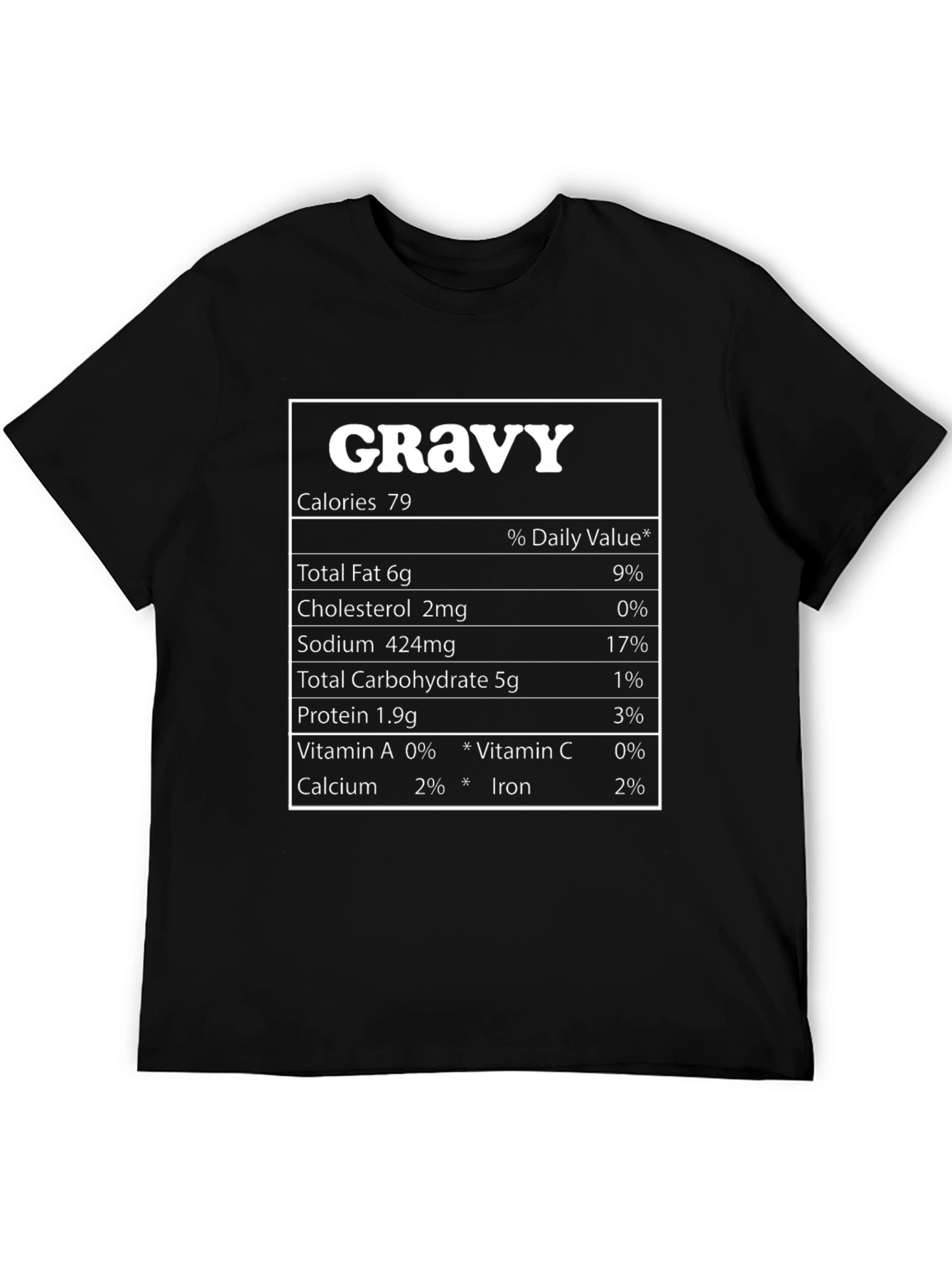 Funny Gravy Nutrition Facts T-Shirt