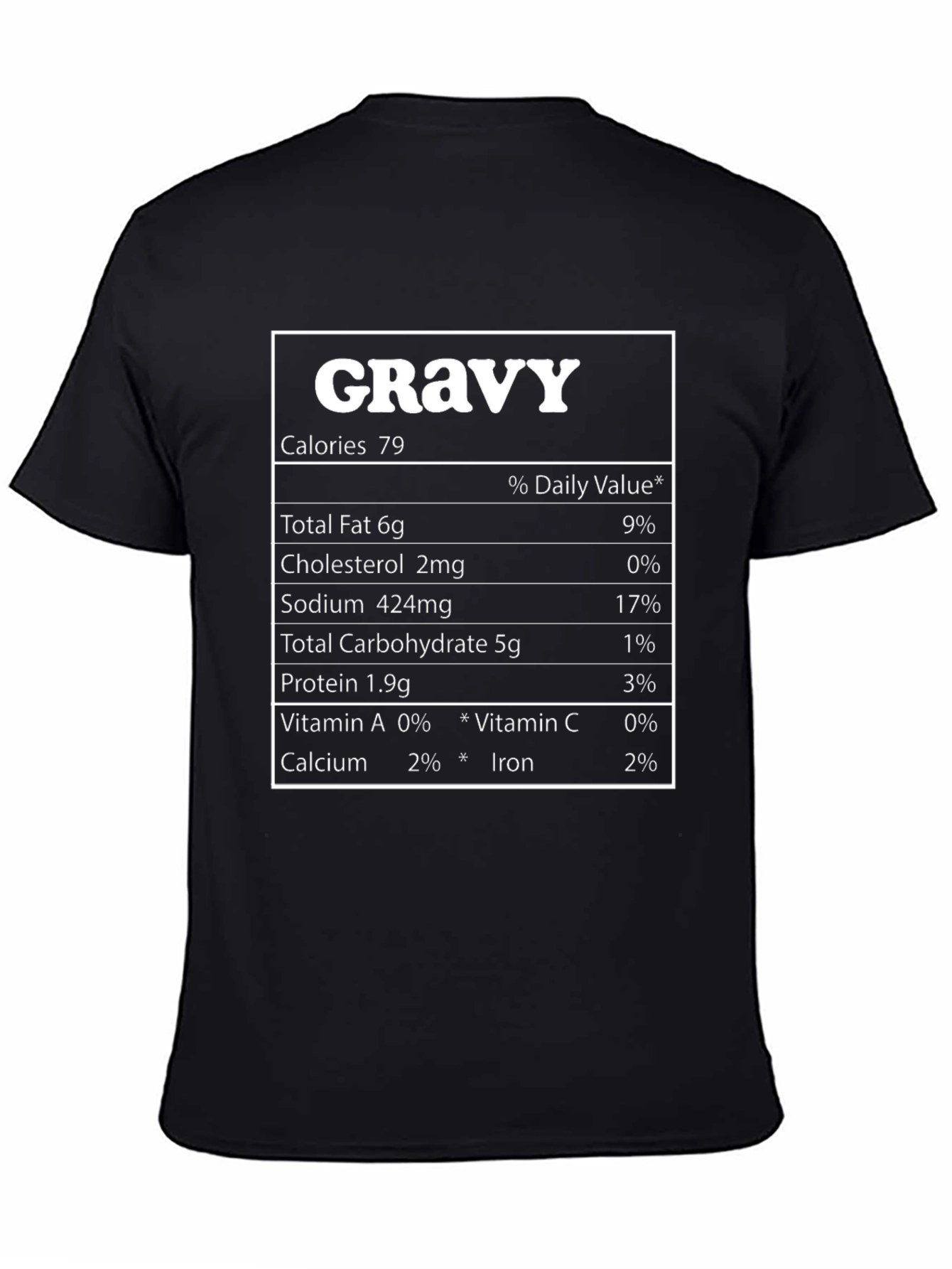 Funny Gravy Nutrition Facts T-Shirt