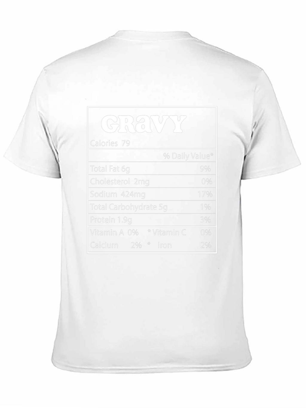 Funny Gravy Nutrition Facts T-Shirt