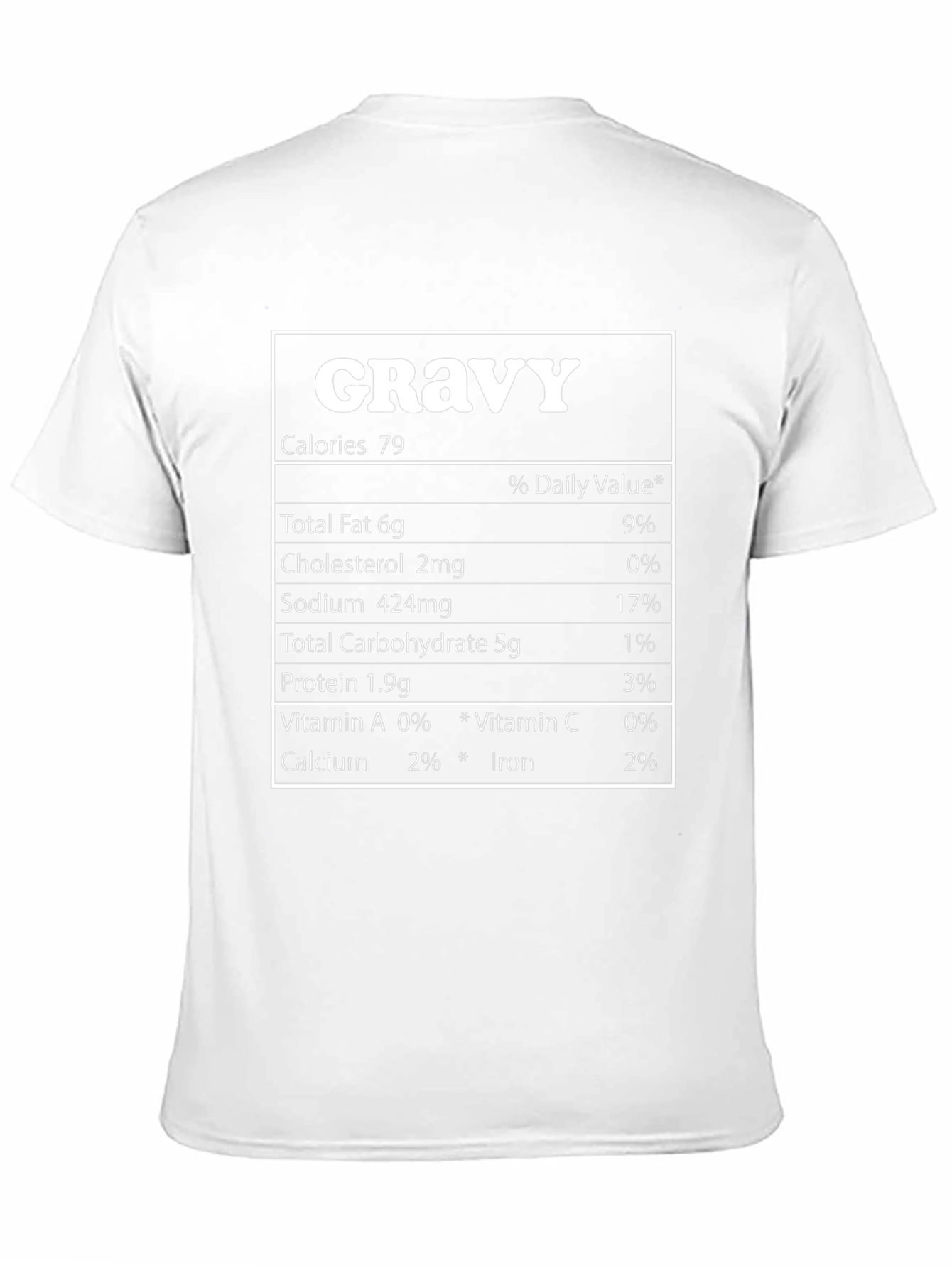 Funny Gravy Nutrition Facts T-Shirt