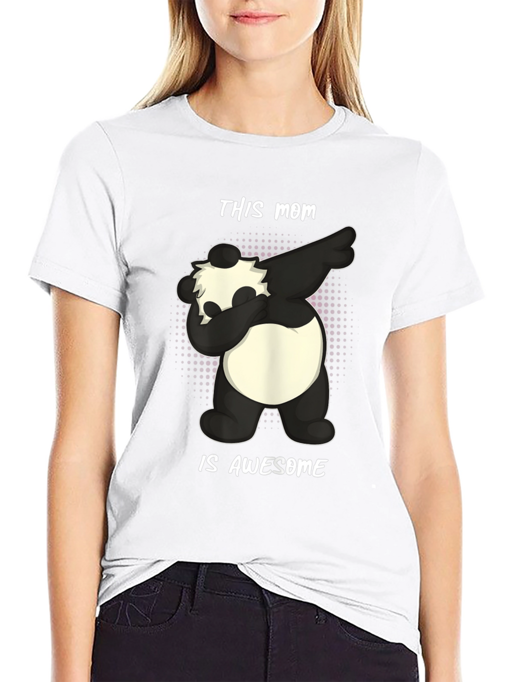 Awesome Mom Panda Bear Graphic T-Shirt
