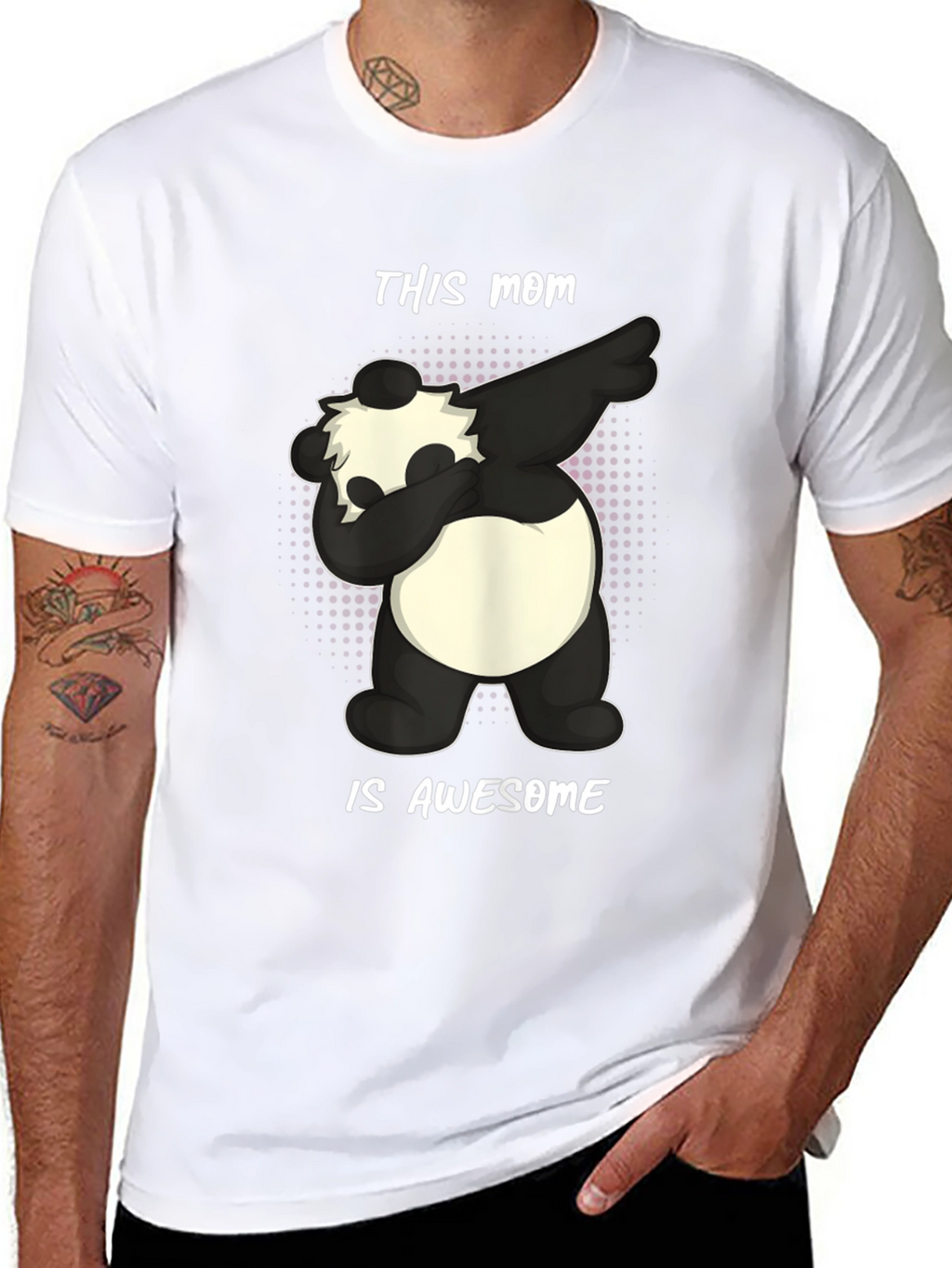 Awesome Mom Panda Bear Graphic T-Shirt