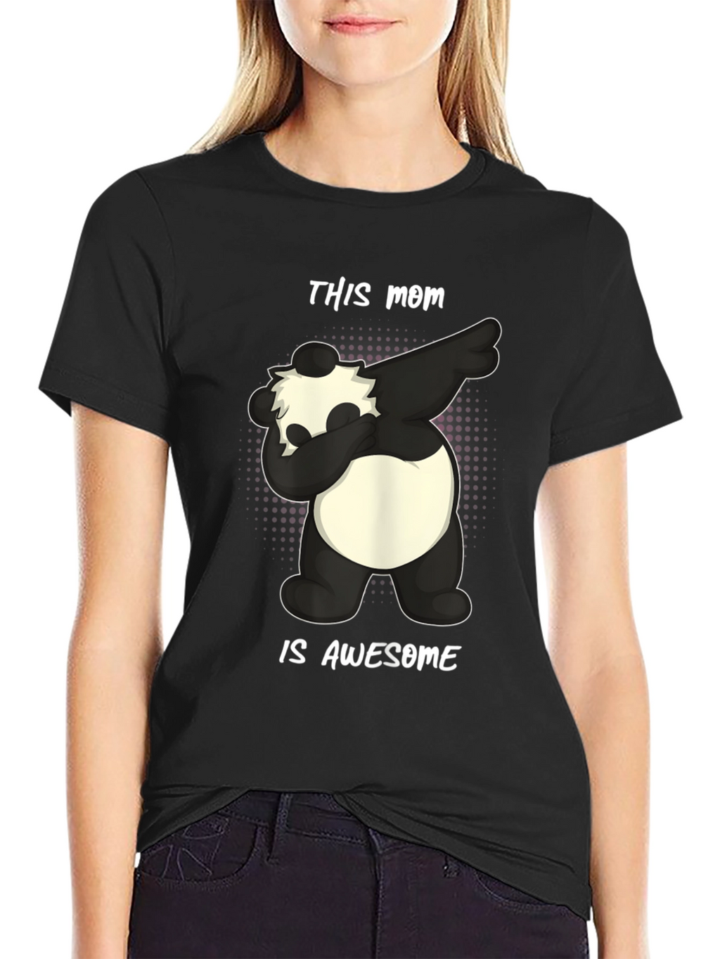 Awesome Mom Panda Bear Graphic T-Shirt