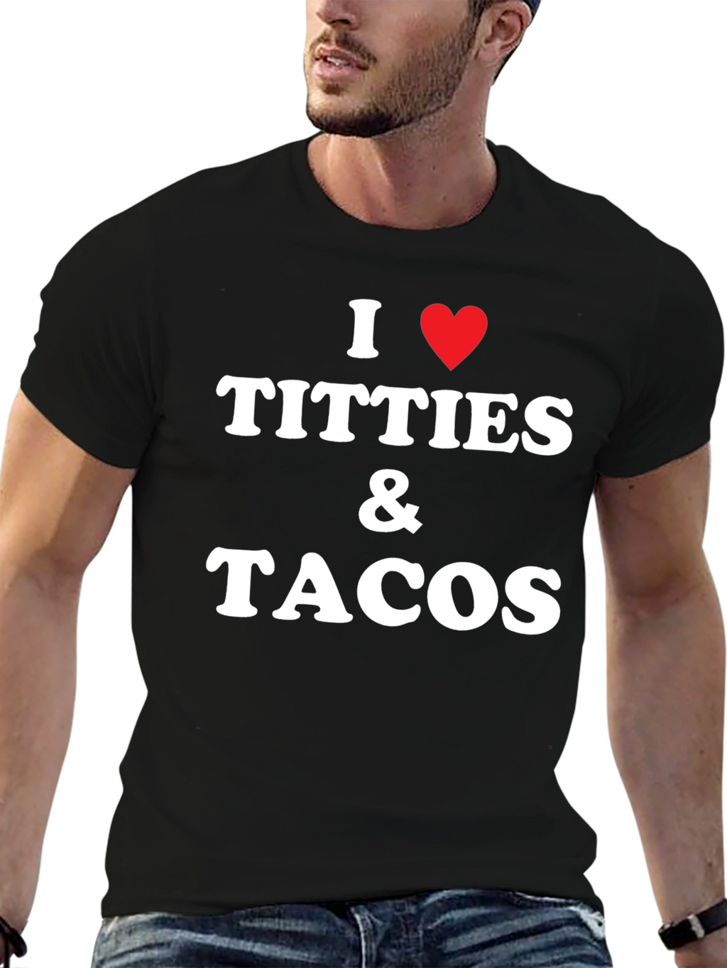 I Heart Titties & Tacos Graphic Tee