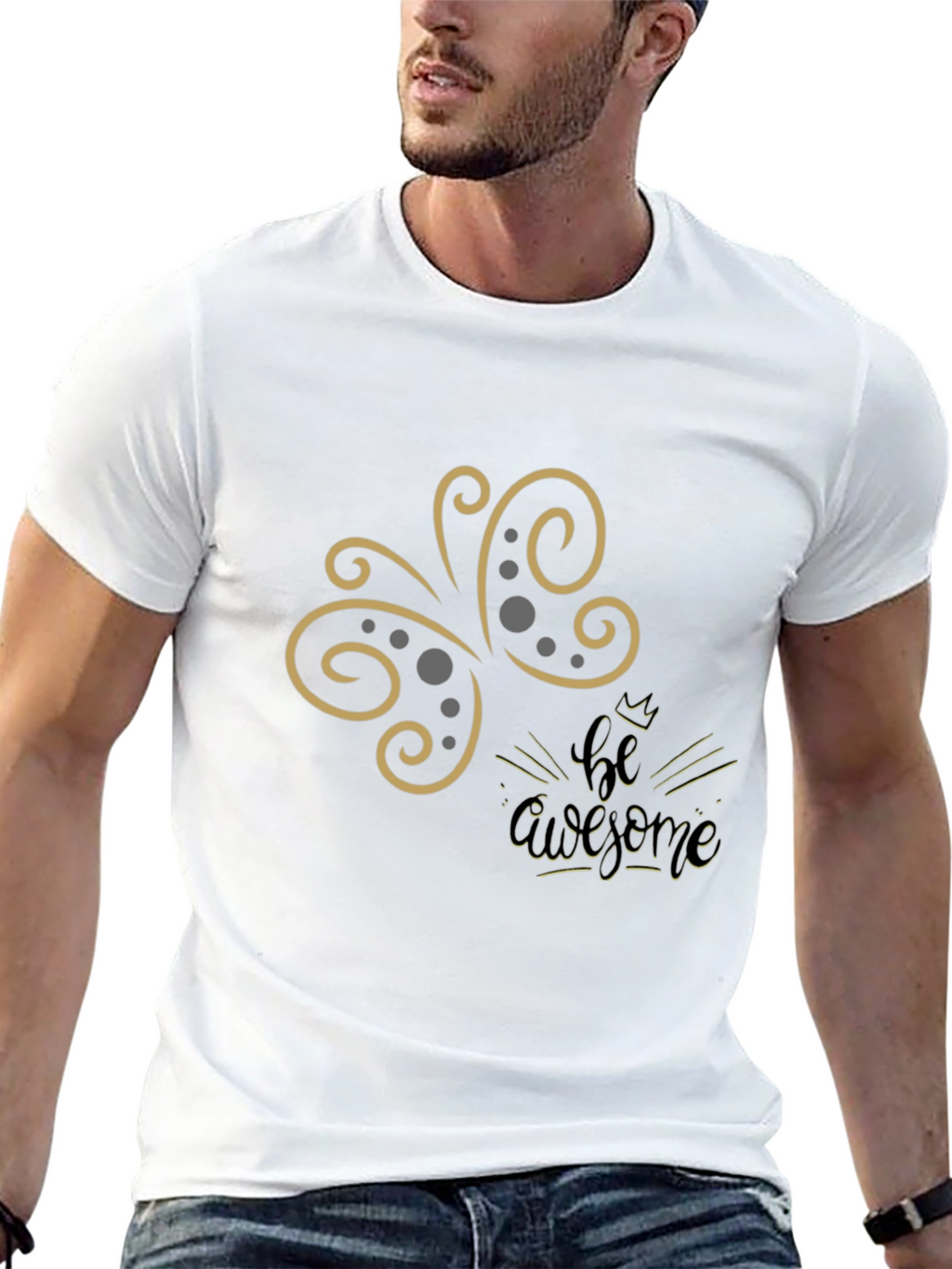 Be Awesome Graphic Tee - Stylish Black T-Shirt
