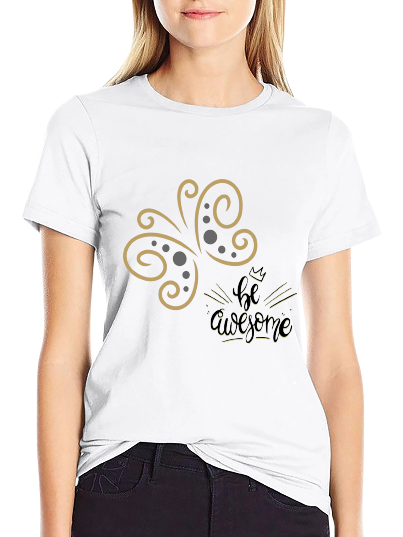 Be Awesome Graphic Tee - Stylish Black T-Shirt
