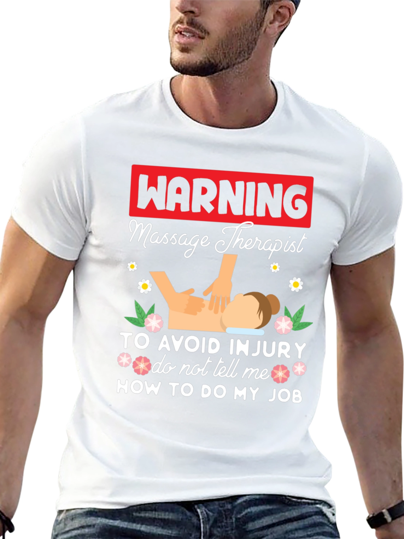 Warning Massage Therapist Graphic Tee