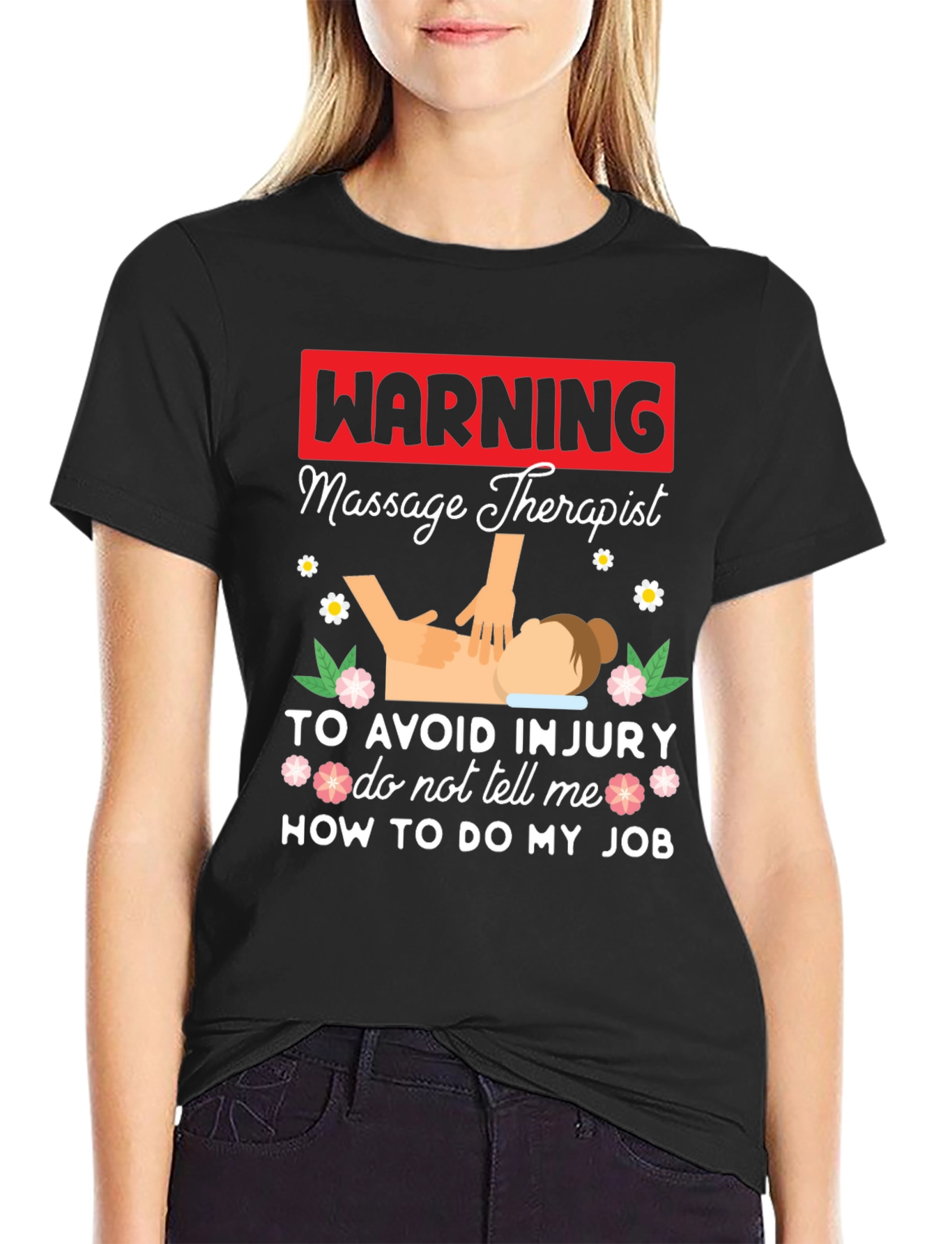 Warning Massage Therapist Graphic Tee