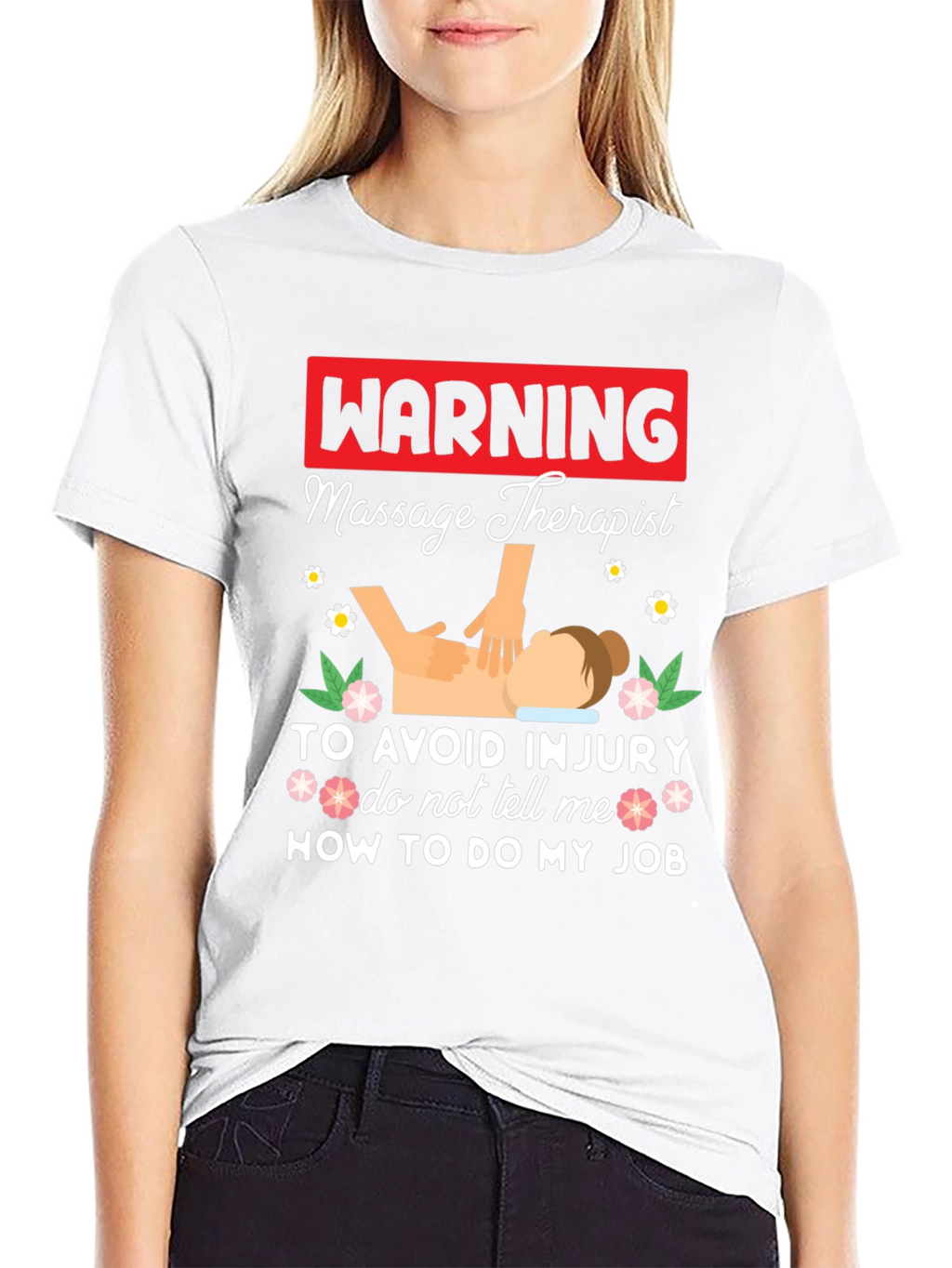 Warning Massage Therapist Graphic Tee