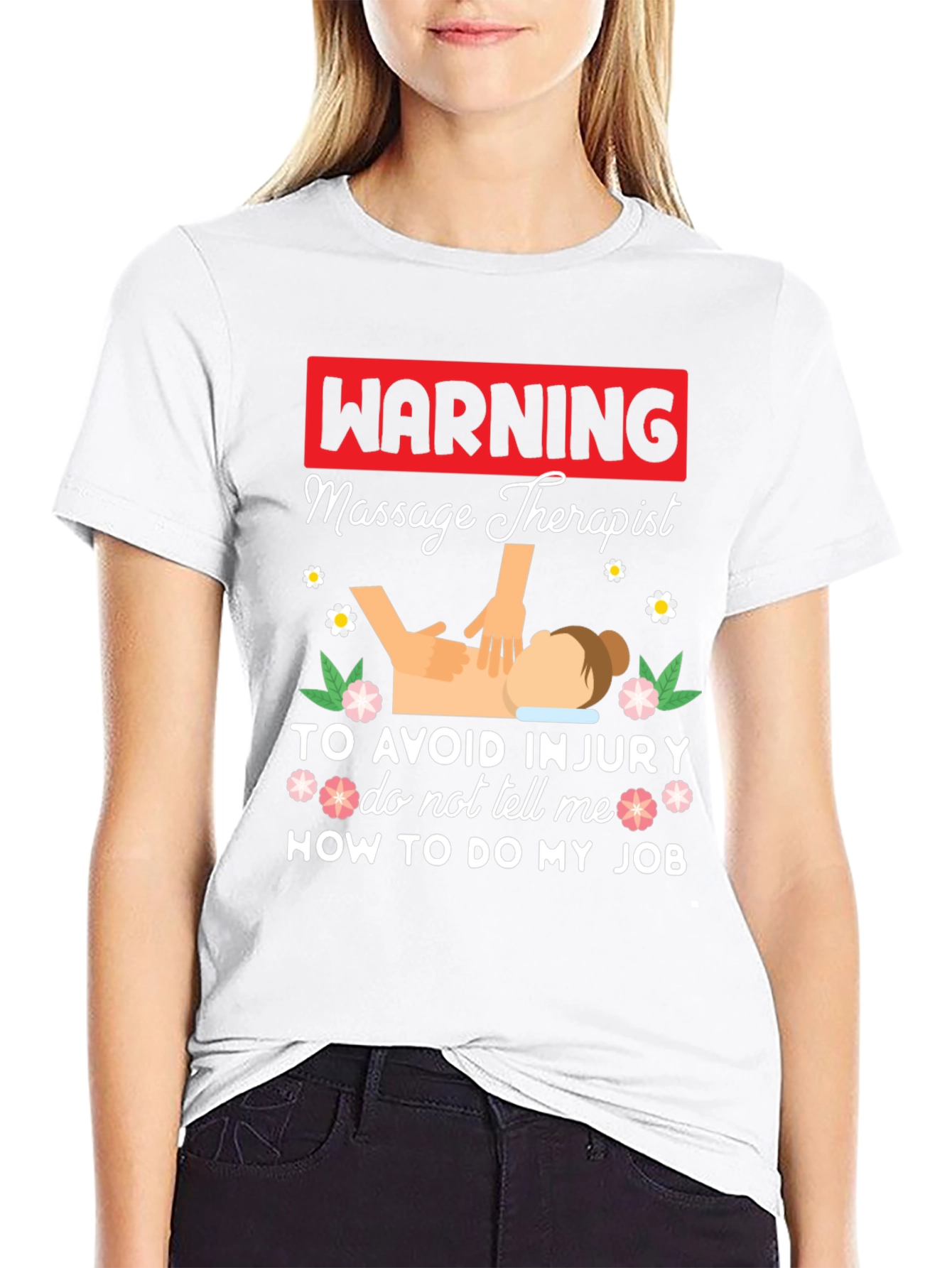 Warning Massage Therapist Graphic Tee