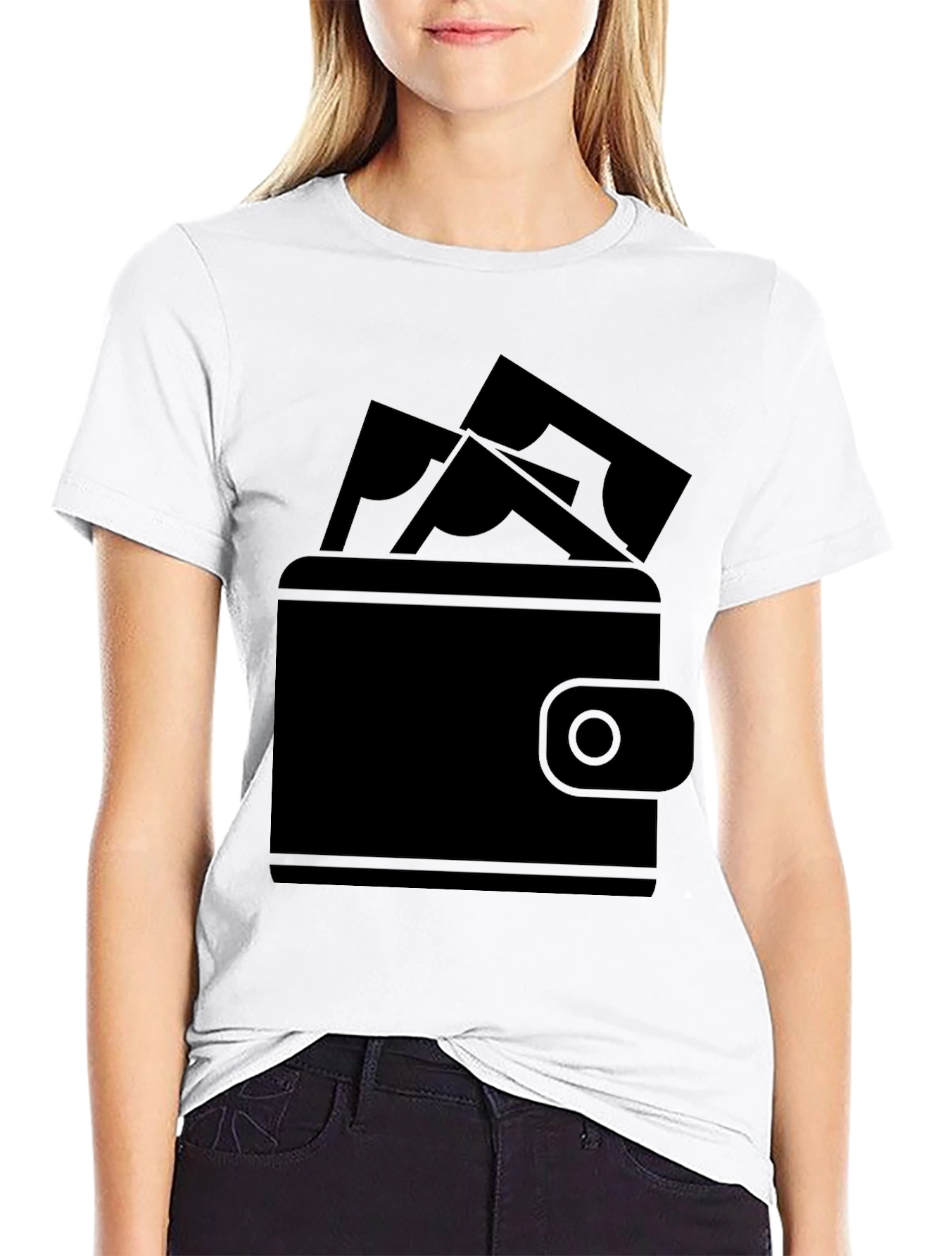 Money Wallet Graphic Tee - Black
