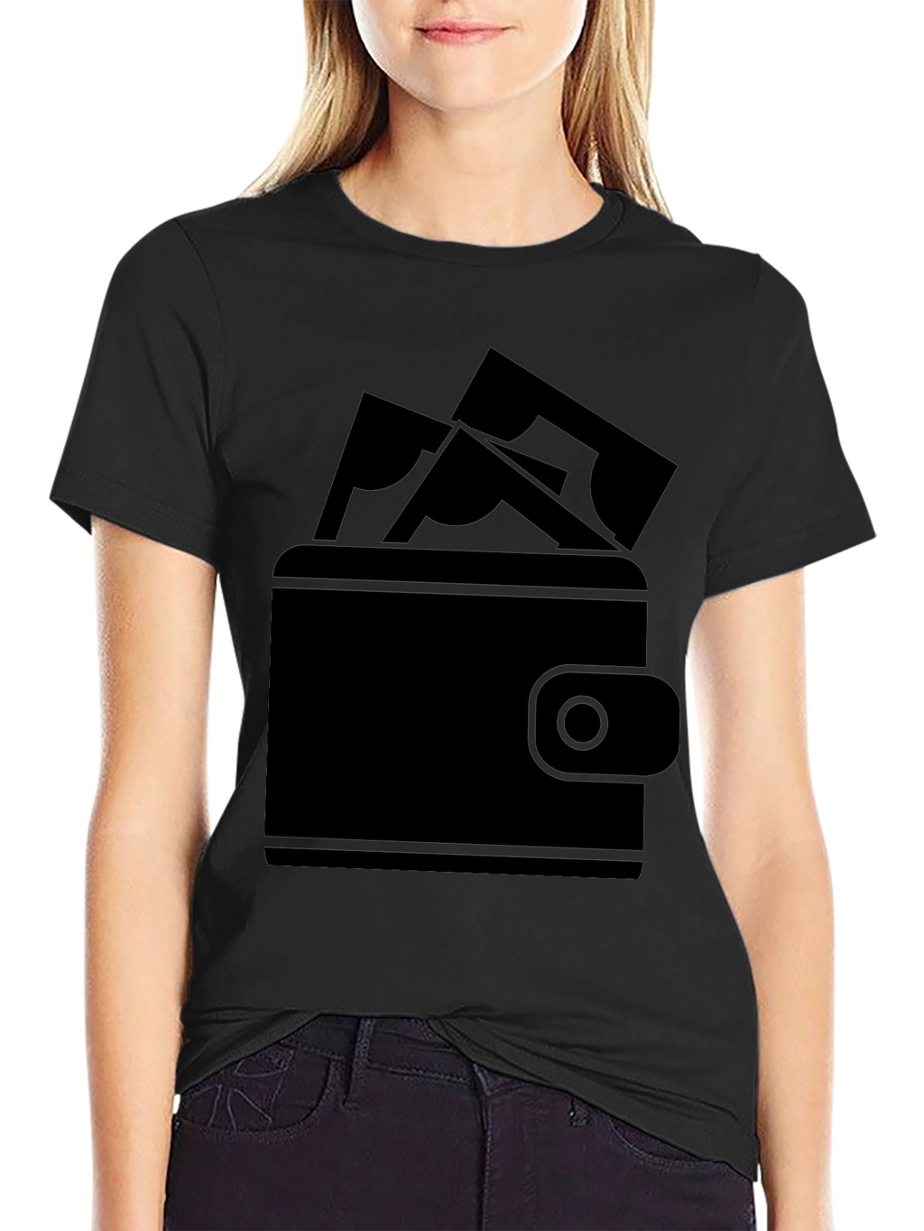 Money Wallet Graphic Tee - Black
