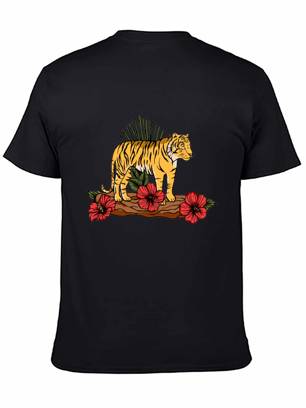 Tiger Graphic Print Black T-shirt