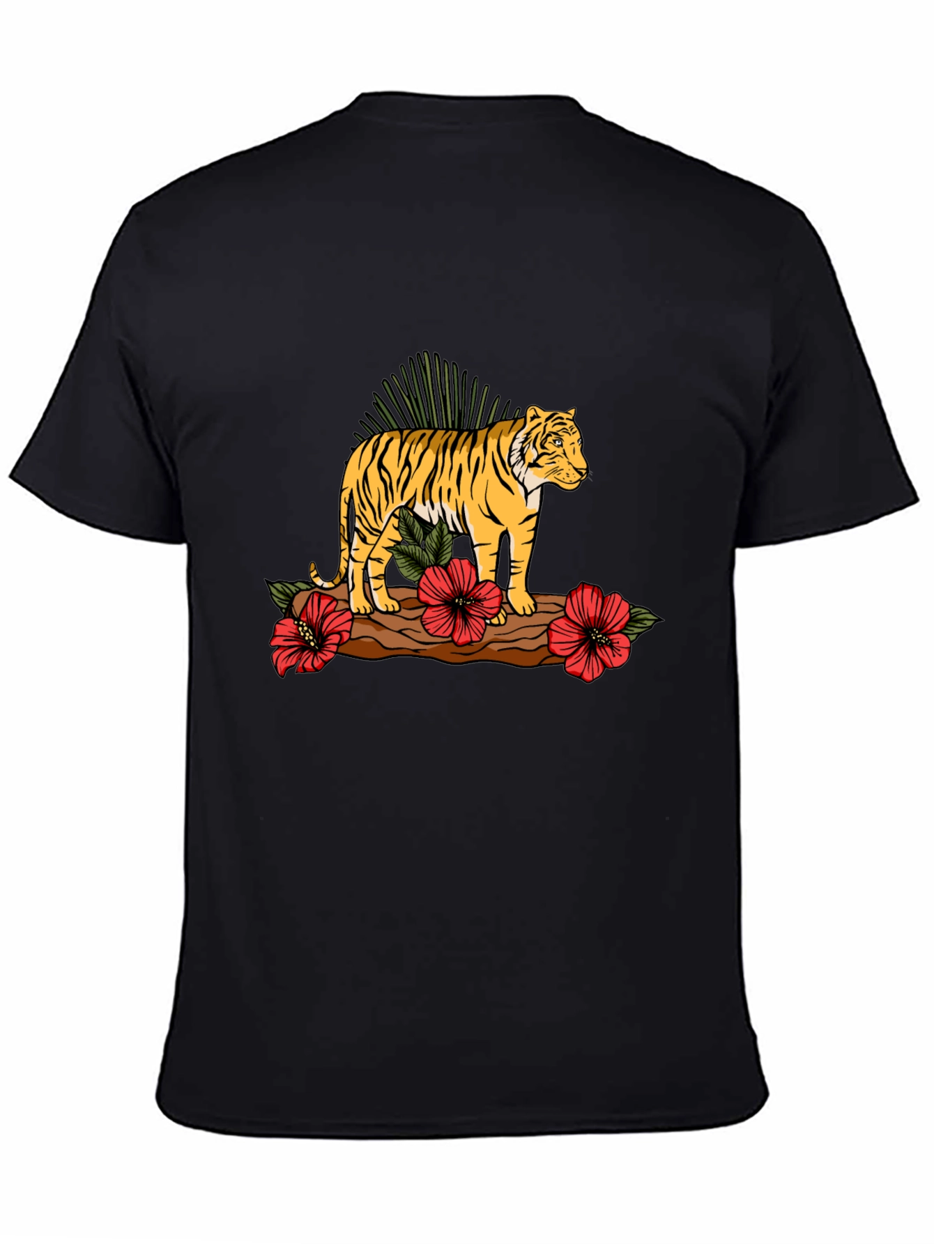 Tiger Graphic Print Black T-shirt