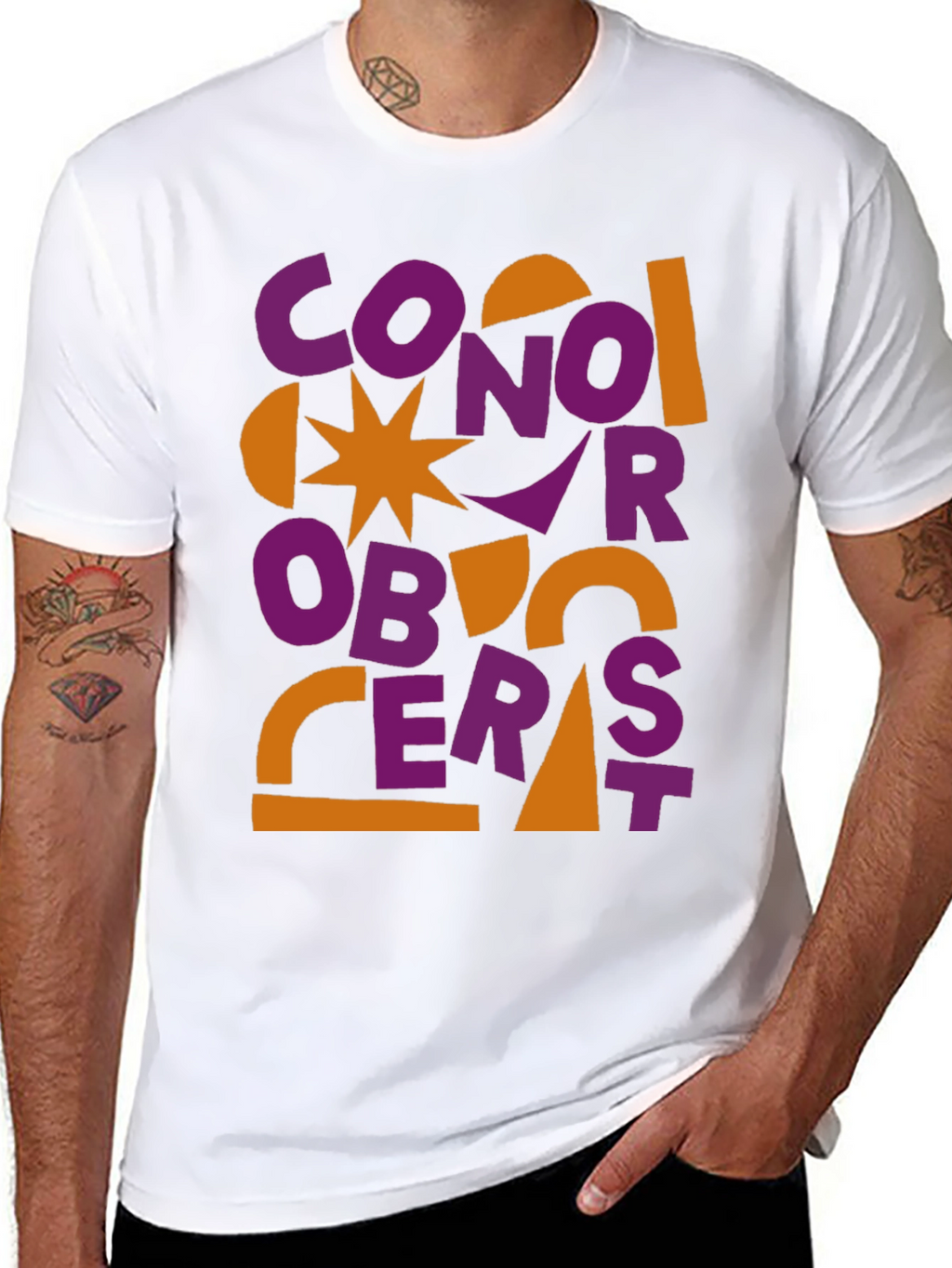 Conor Oberst Graphic Tee - Abstract Style