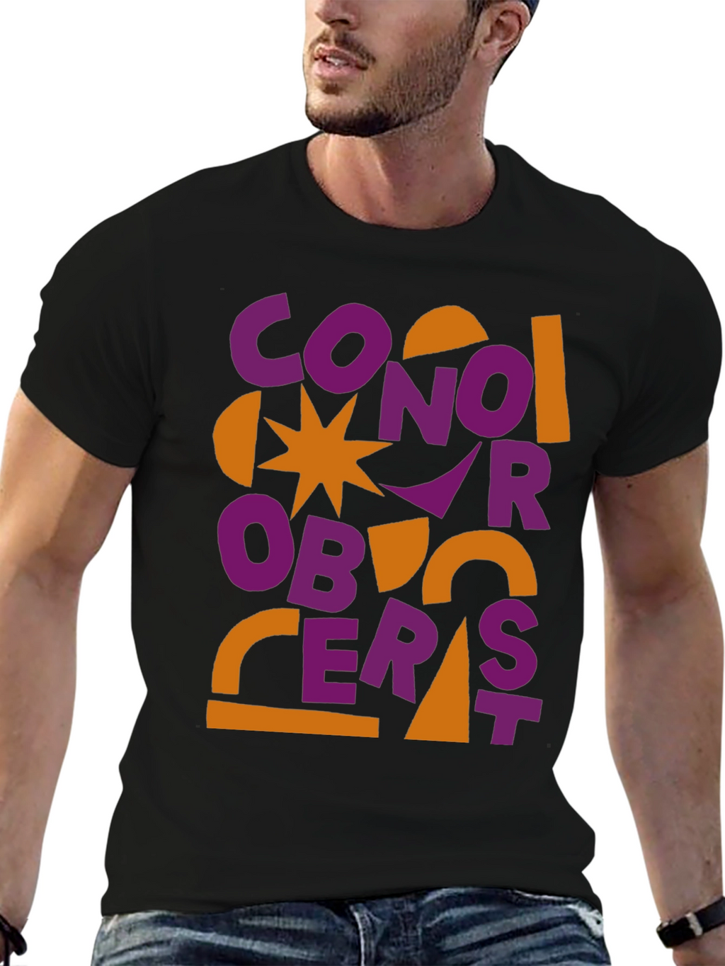 Conor Oberst Graphic Tee - Abstract Style