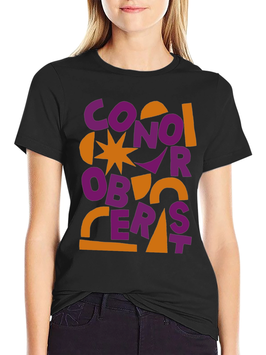 Conor Oberst Graphic Tee - Abstract Style