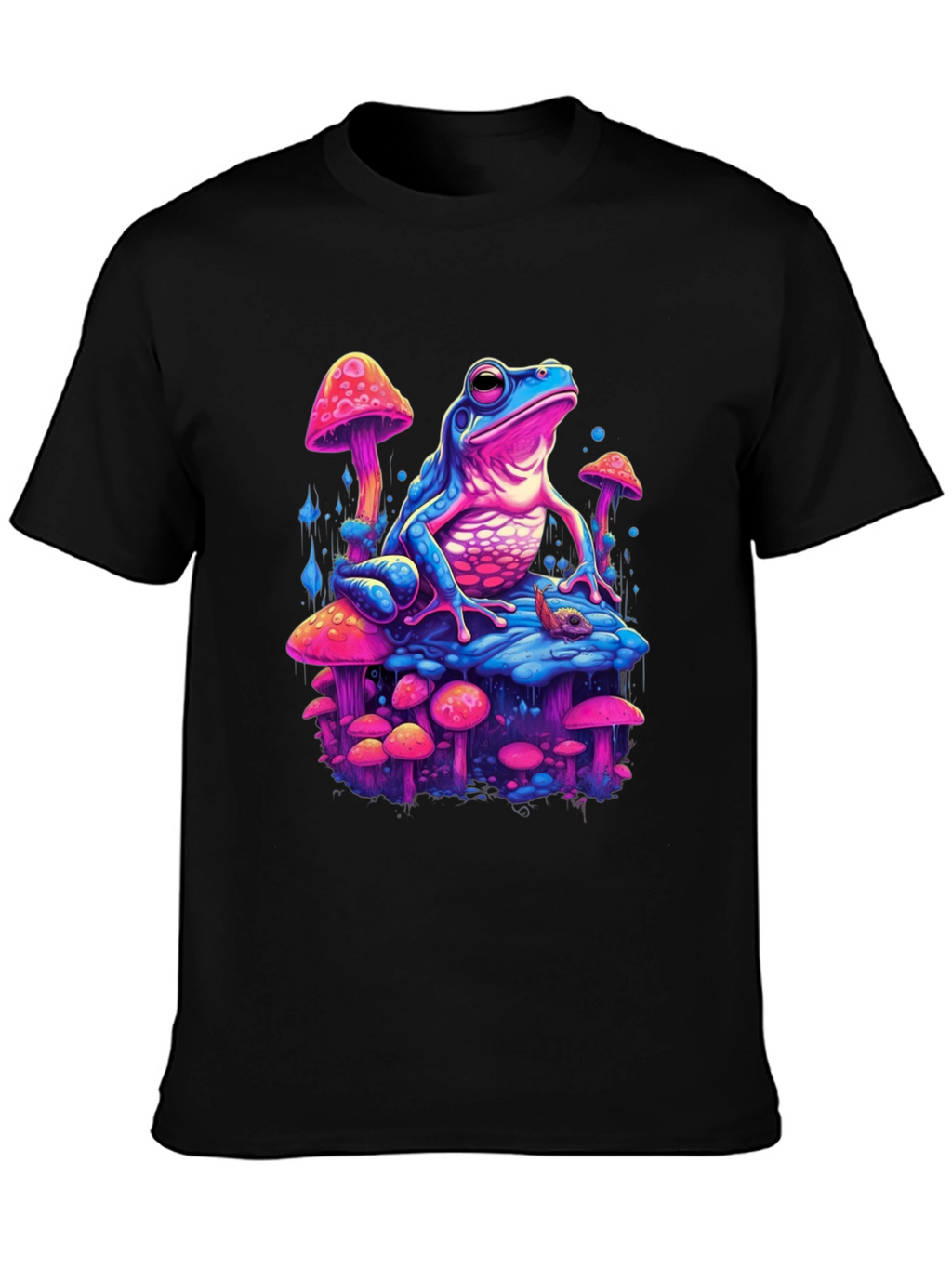 Psychedelic Frog on Mushroom T-Shirt