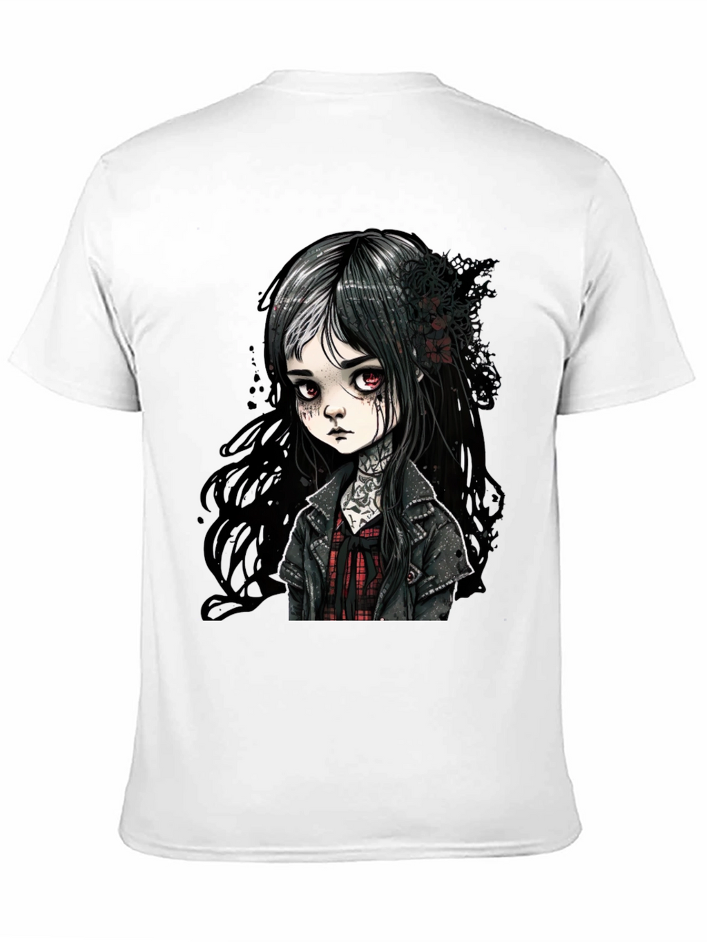 Gothic Doll Graphic Tee - Unisex Black T-Shirt