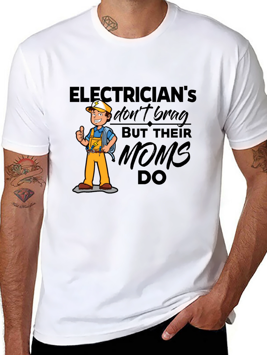 Electricians Moms T-Shirt Funny Gift