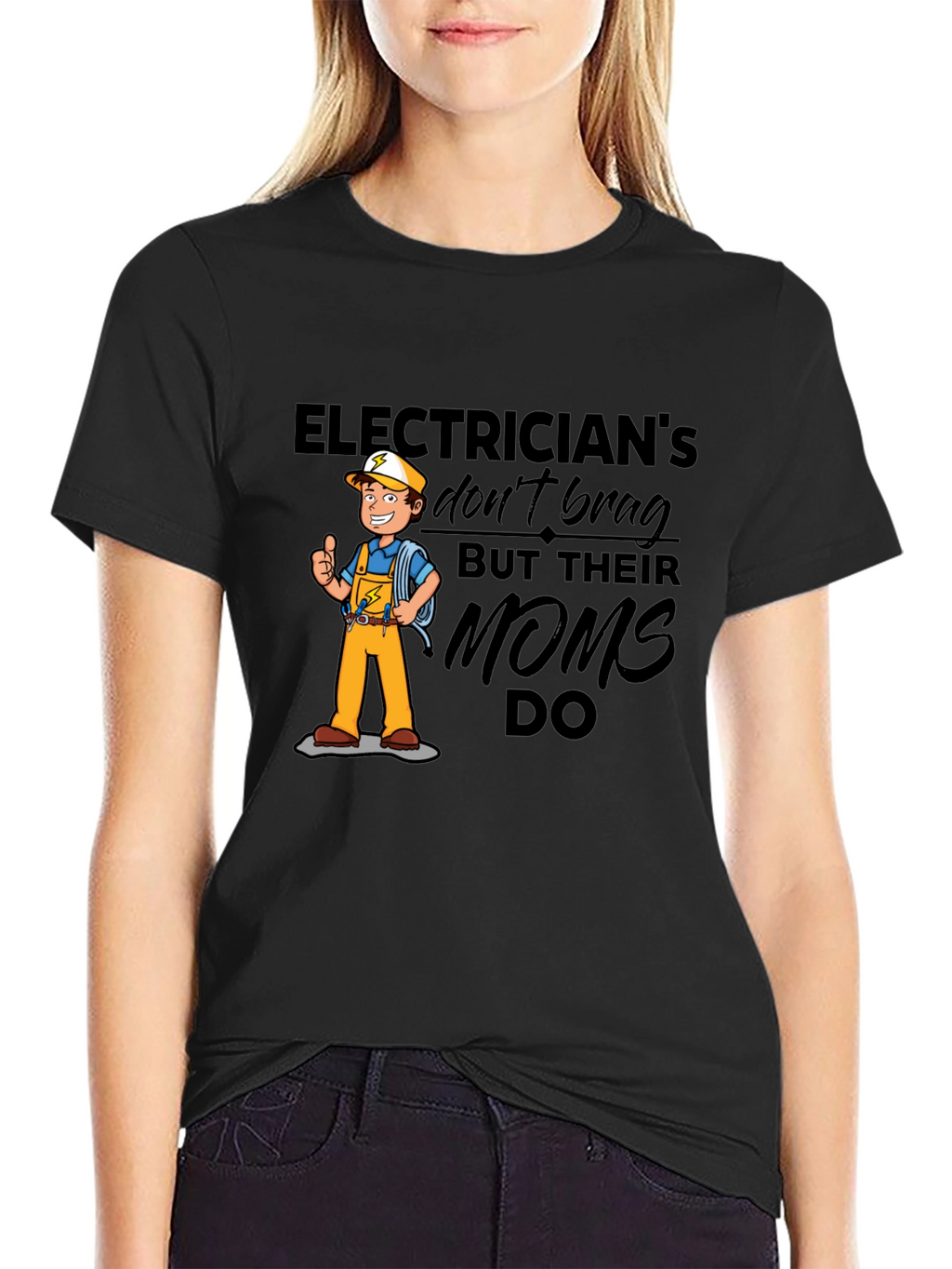 Electricians Moms T-Shirt Funny Gift