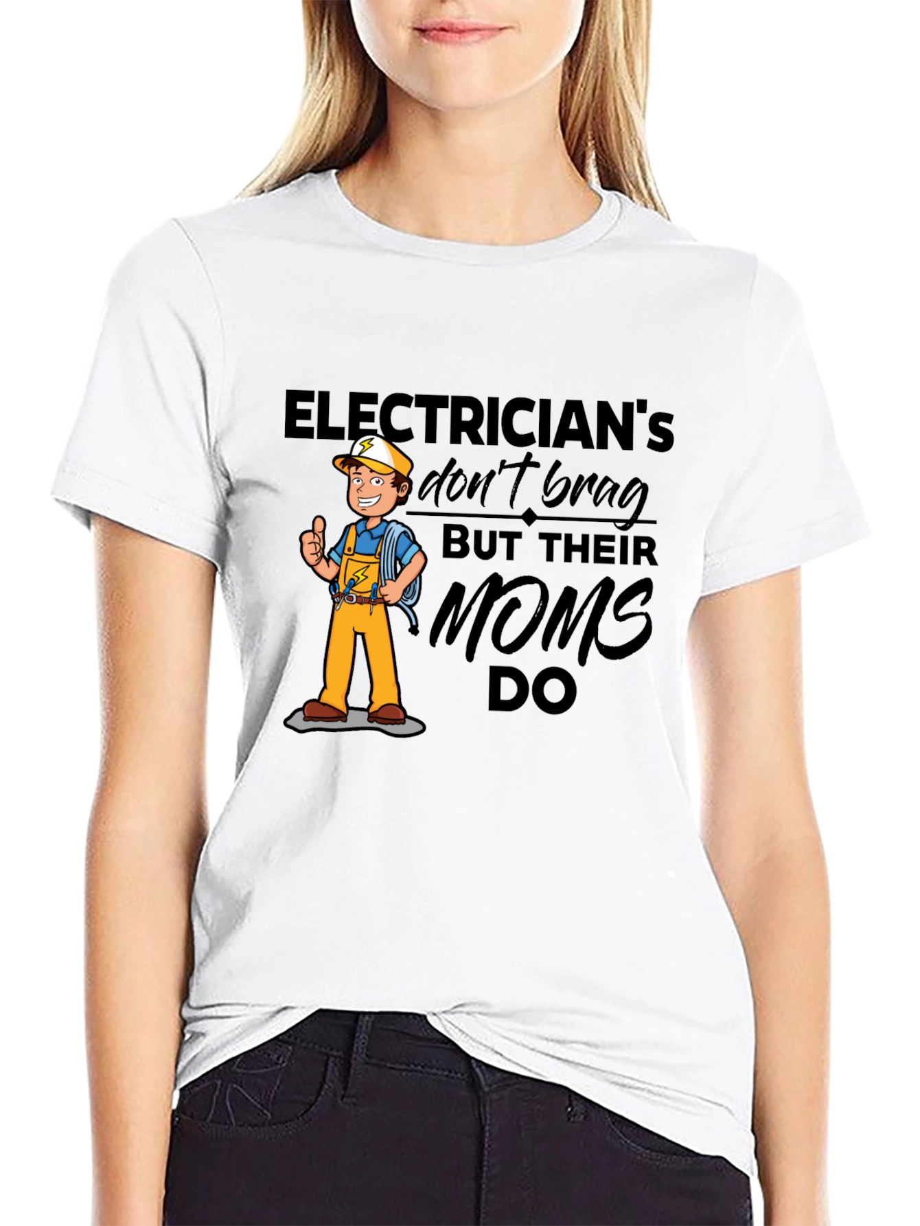 Electricians Moms T-Shirt Funny Gift