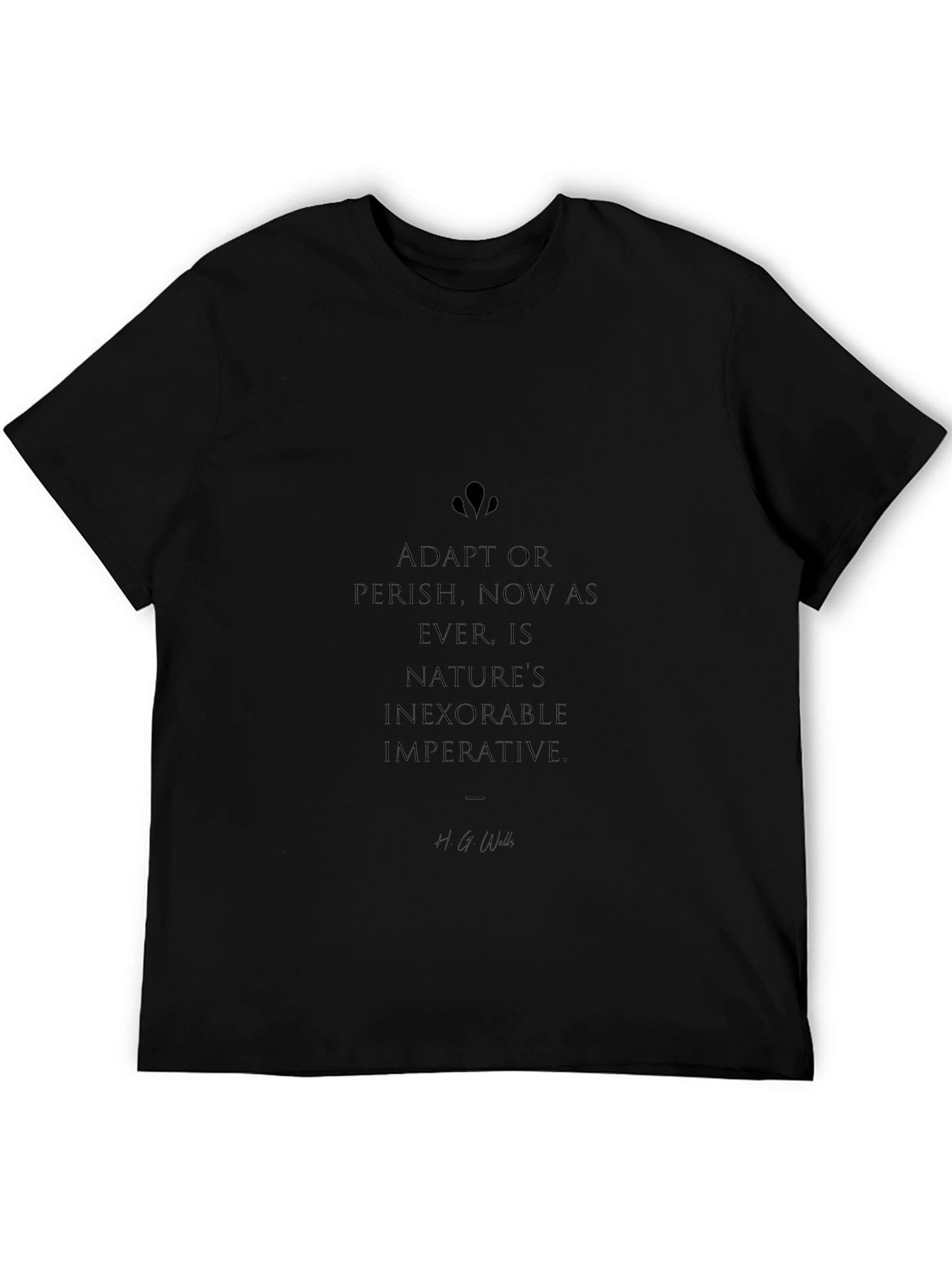 Adapt or Perish Black Graphic Tee