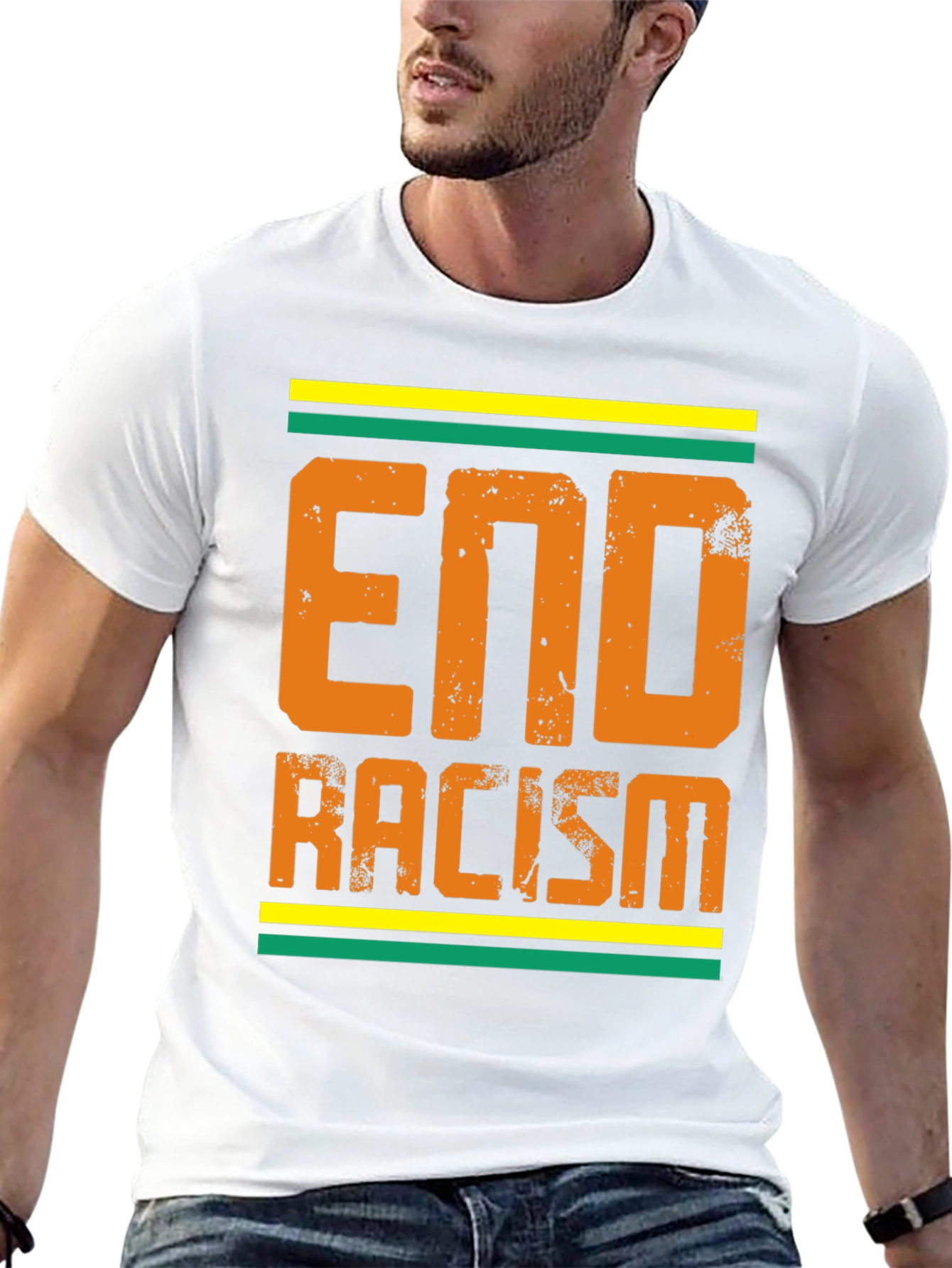 End Racism Graphic Tee - Black T-Shirt