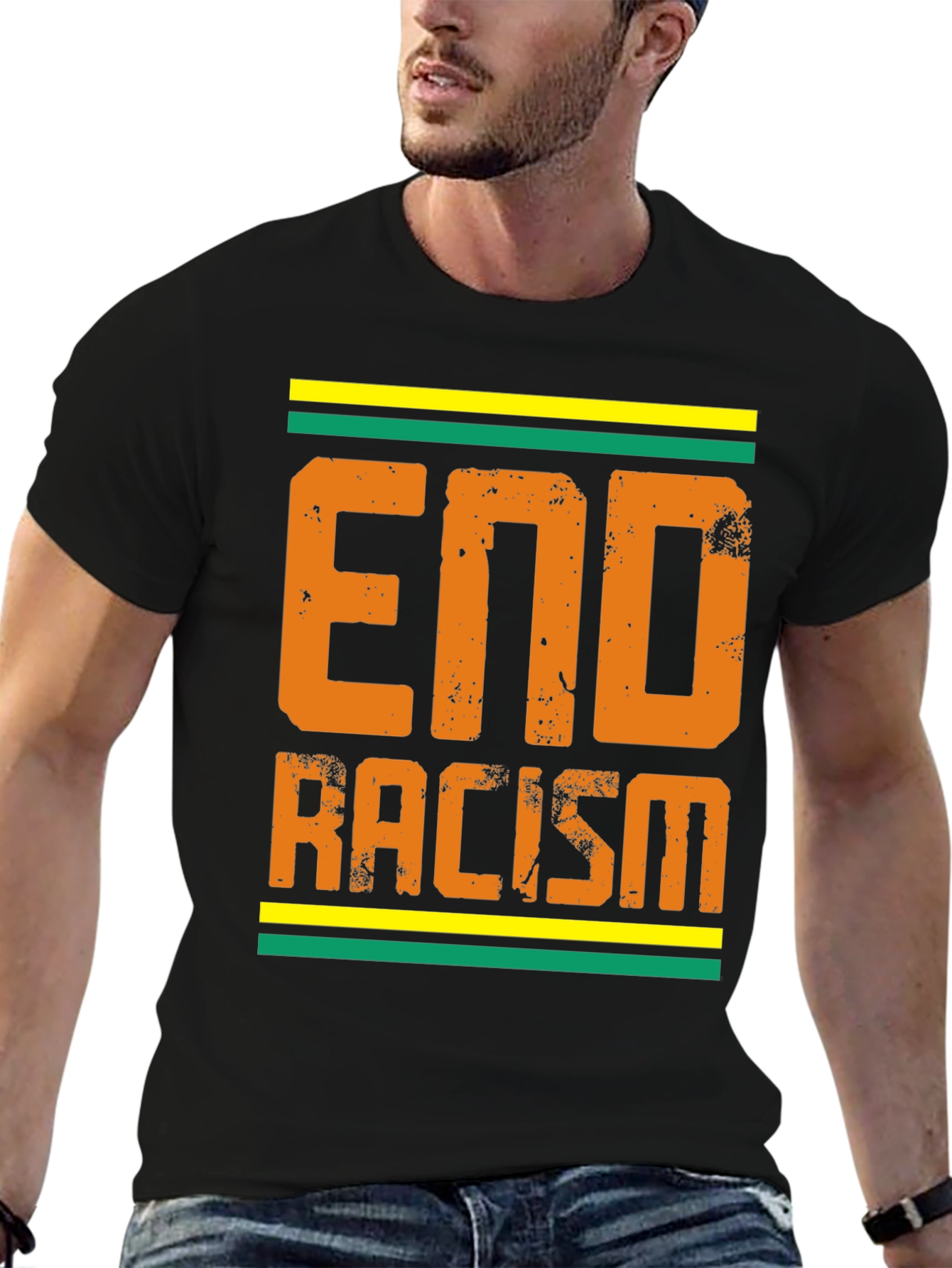 End Racism Graphic Tee - Black T-Shirt