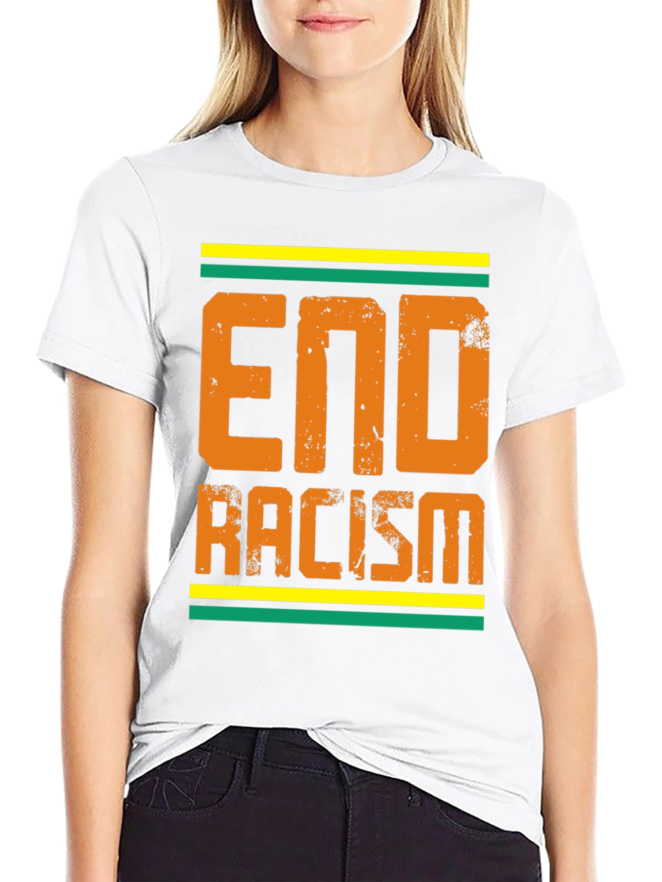 End Racism Graphic Tee - Black T-Shirt