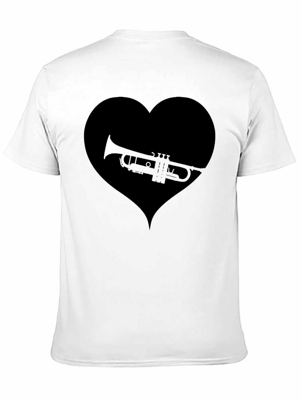 Trumpet Heart Graphic T-Shirt - Music Lover Tee
