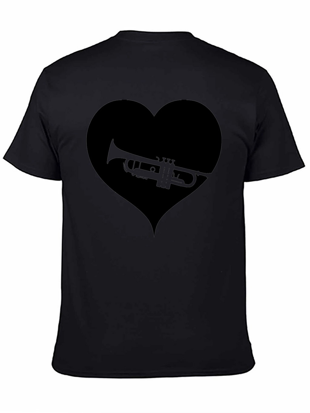 Trumpet Heart Graphic T-Shirt - Music Lover Tee
