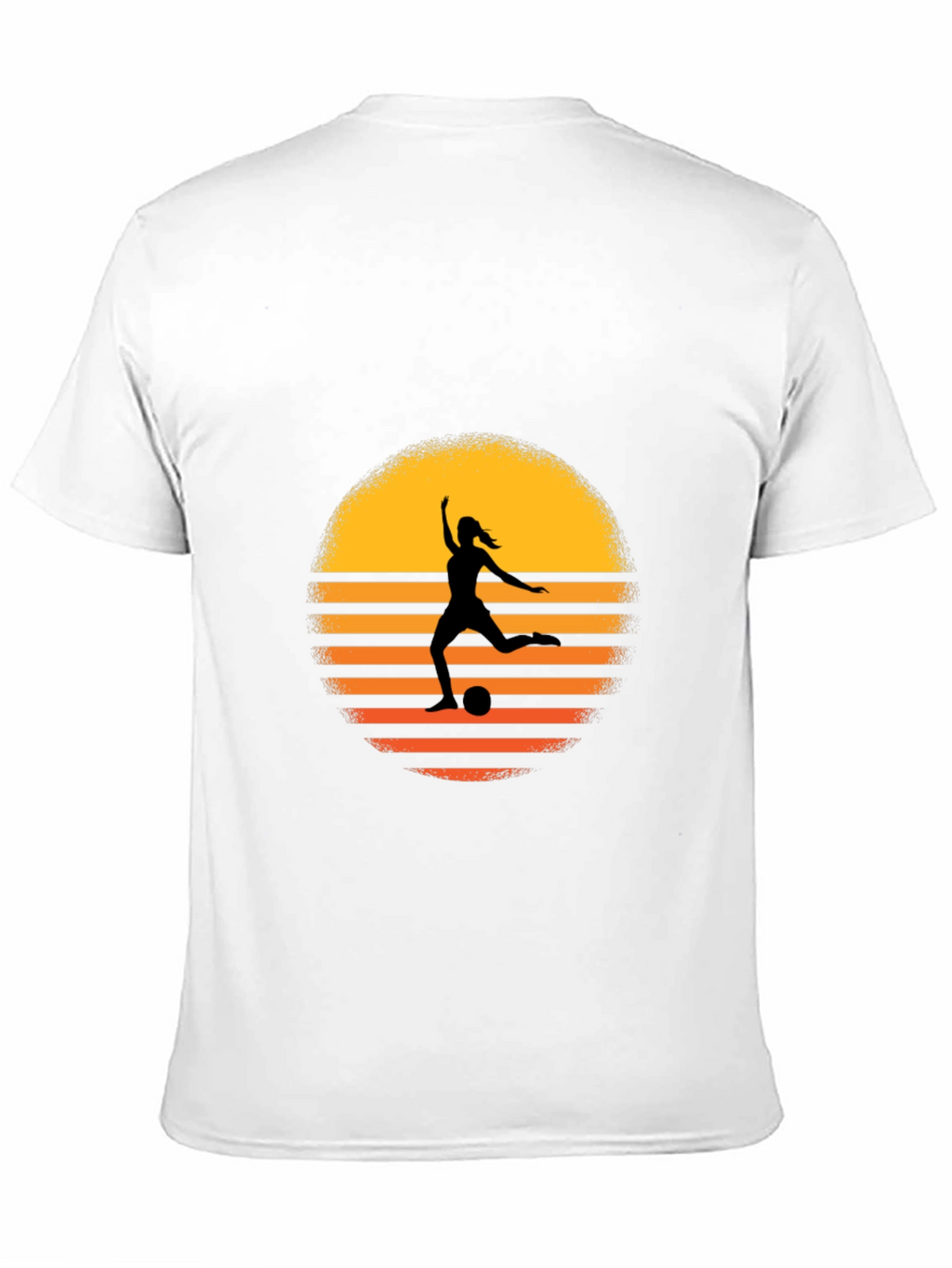 Sunset Soccer Silhouette Graphic Tee