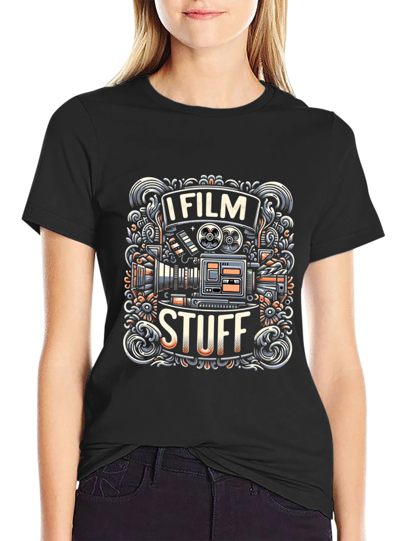 I Film Stuff Graphic T-Shirt - Cool Filmmaker Tee