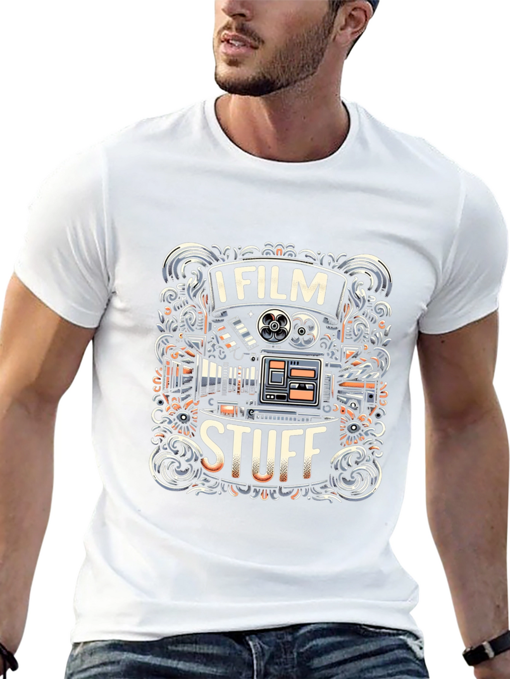 I Film Stuff Graphic T-Shirt - Cool Filmmaker Tee