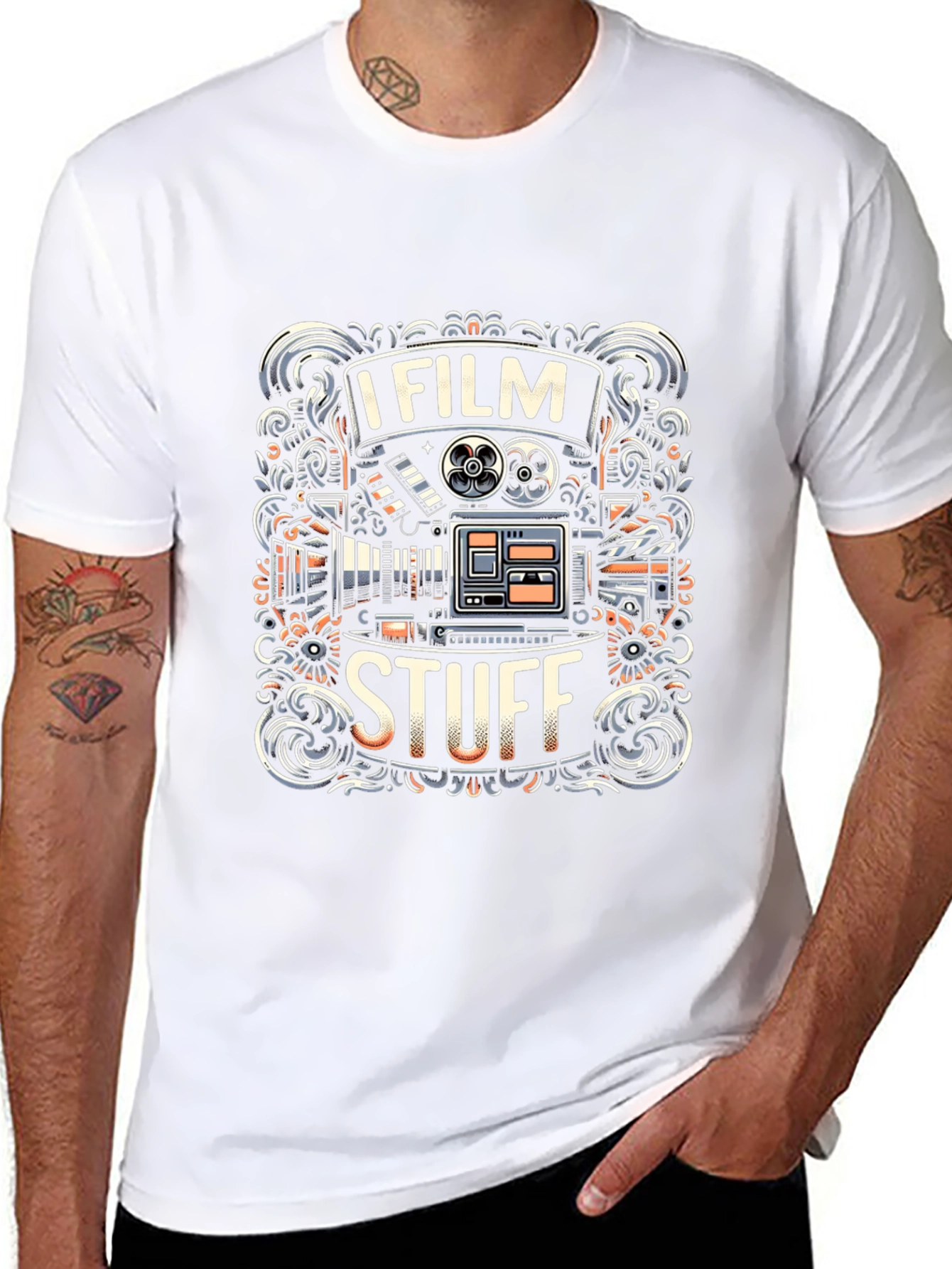 I Film Stuff Graphic T-Shirt - Cool Filmmaker Tee