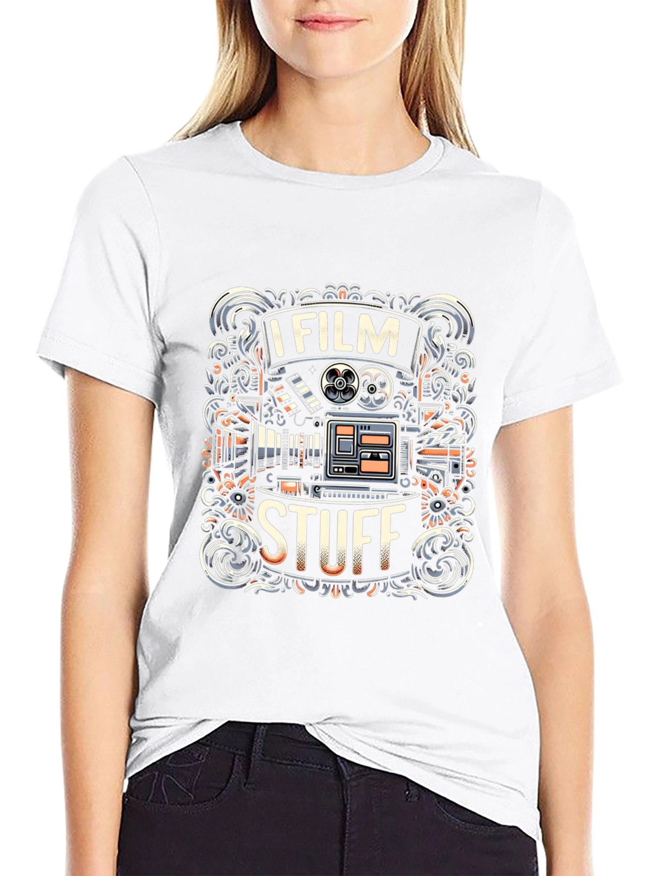 I Film Stuff Graphic T-Shirt - Cool Filmmaker Tee