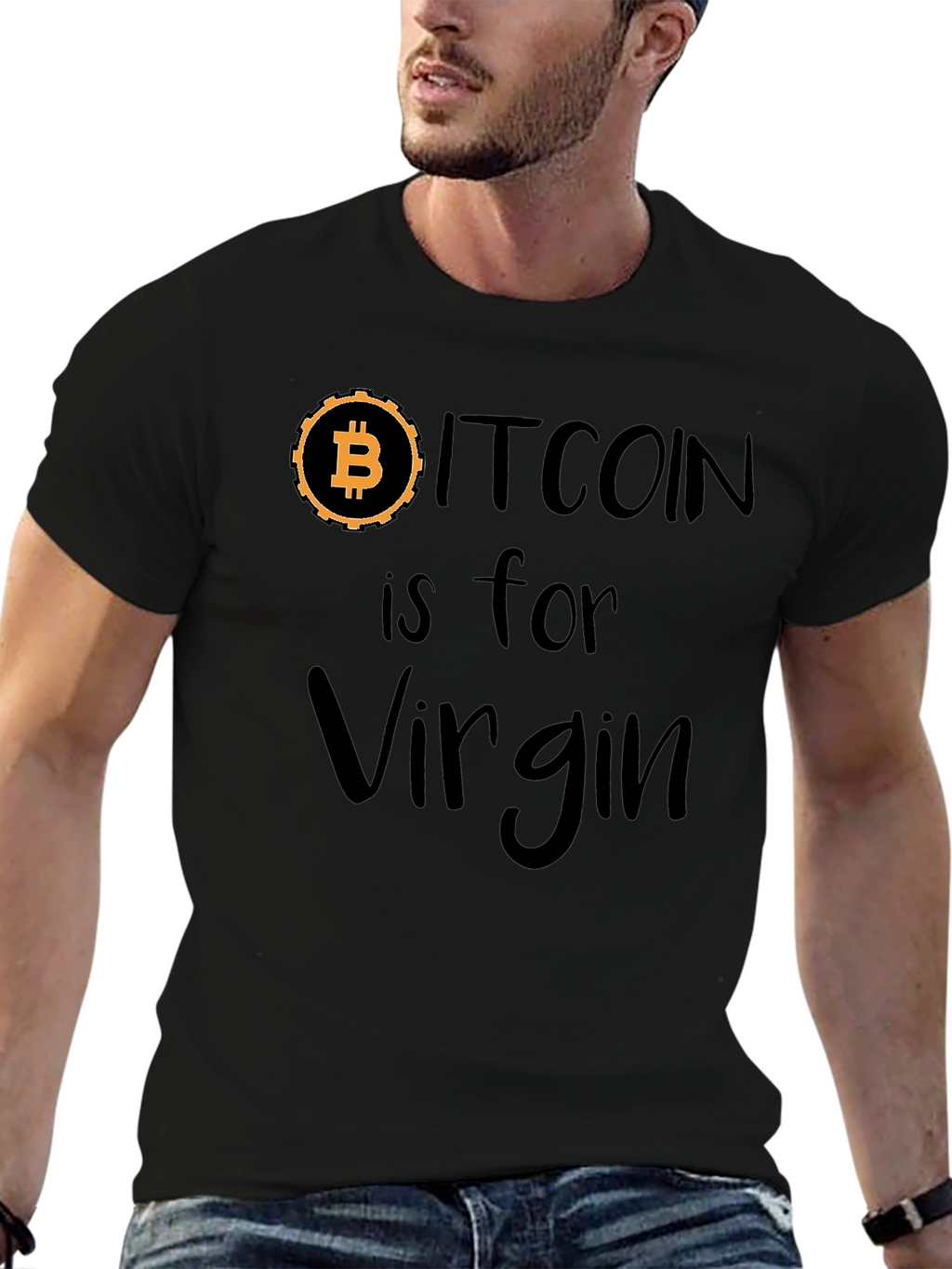 Bitcoin is for Virgin Black Graphic Tee
