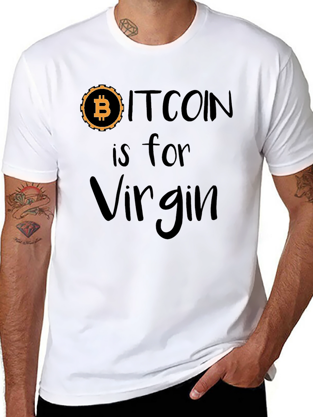 Bitcoin is for Virgin Black Graphic Tee