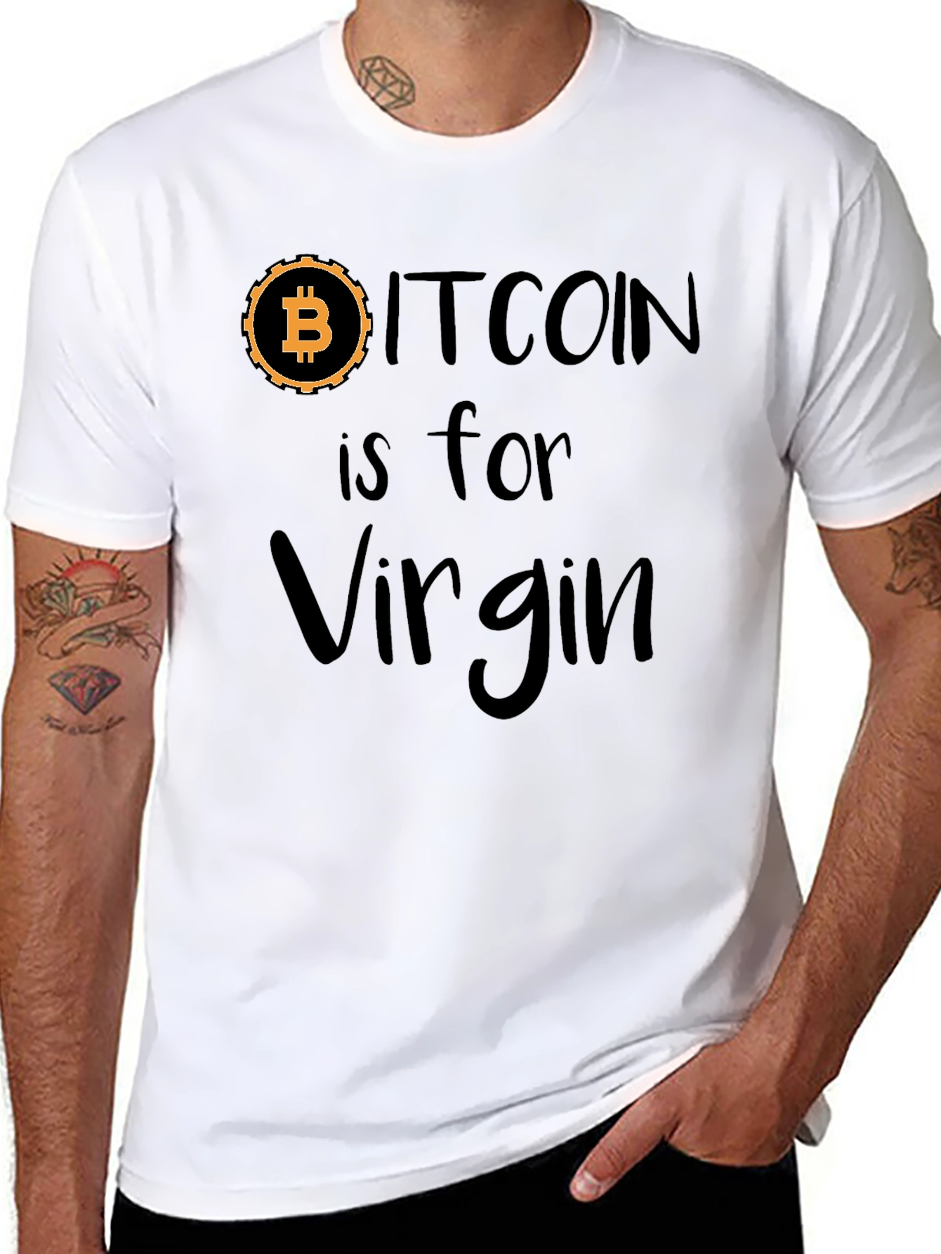 Bitcoin is for Virgin Black Graphic Tee