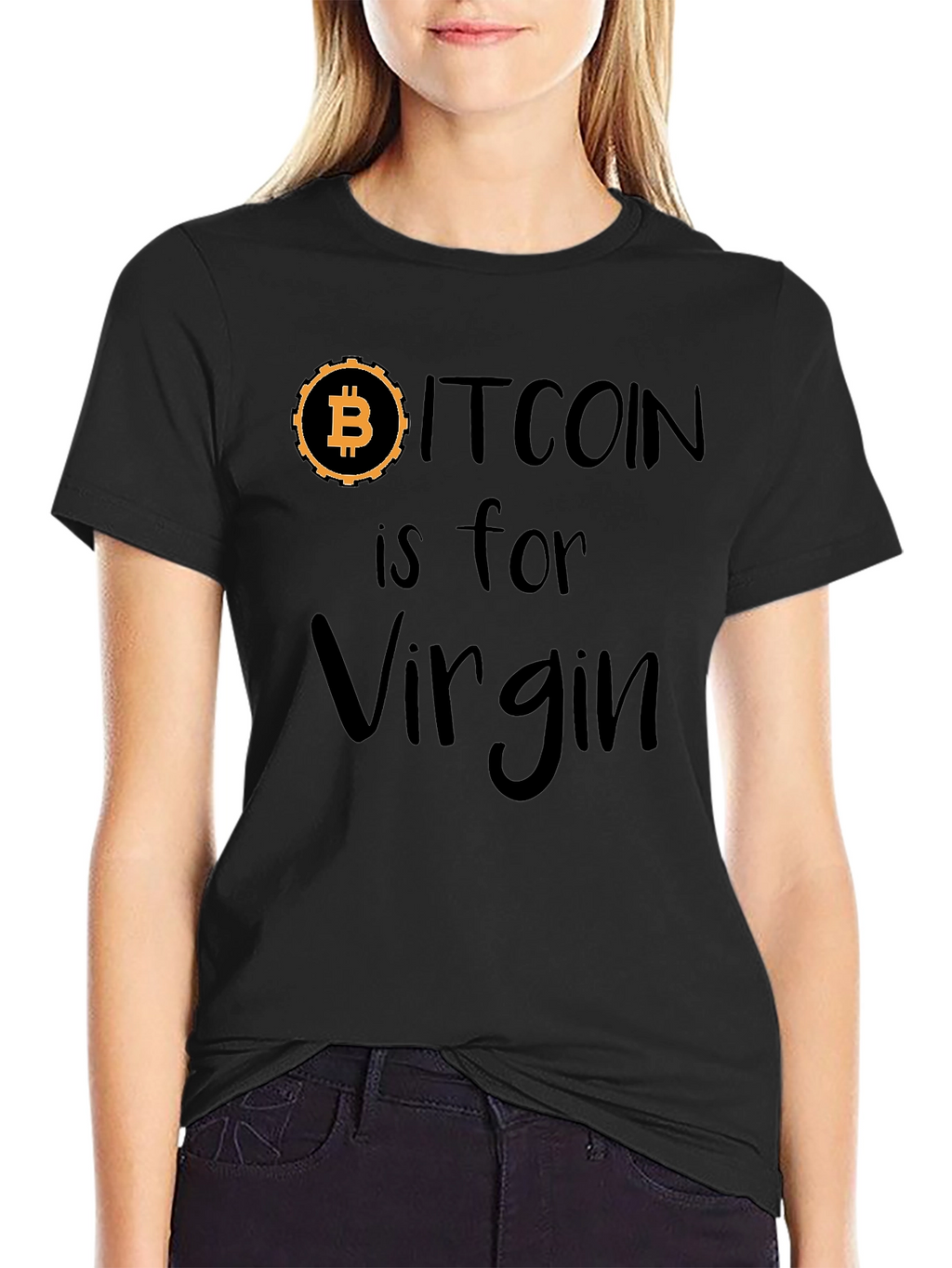 Bitcoin is for Virgin Black Graphic Tee